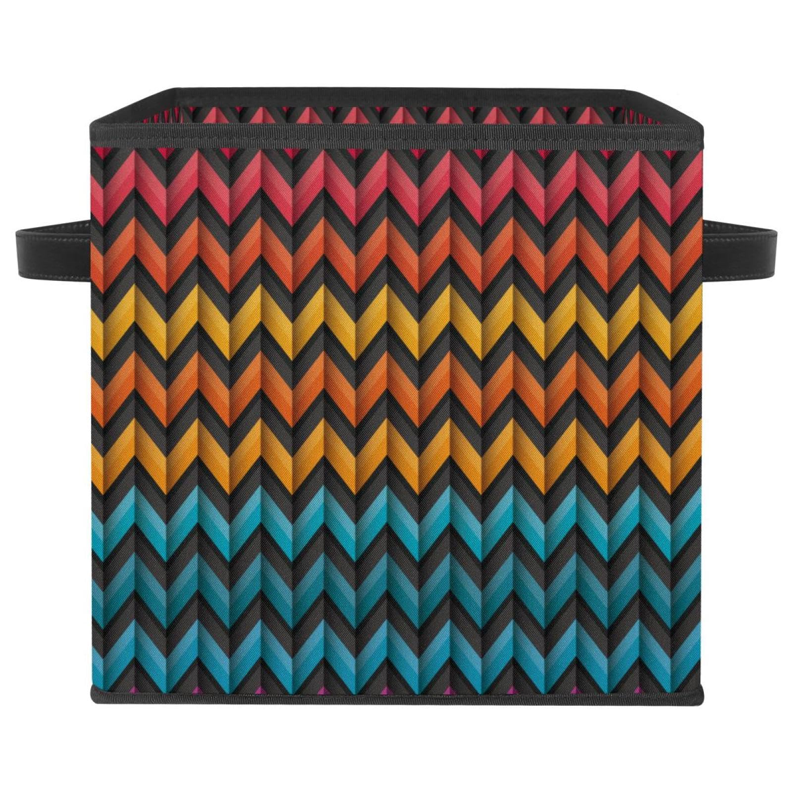 Boîte de rangement cube en tissu noir pour optimiser les petits espaces