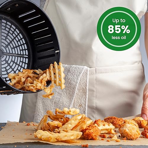 Miniatura 3 de NutriChef Horno freidora de aire caliente – con pantalla digital, gran capacidad eléctrica de 3.7 cuartos de galón de capacidad, acero inoxidable,