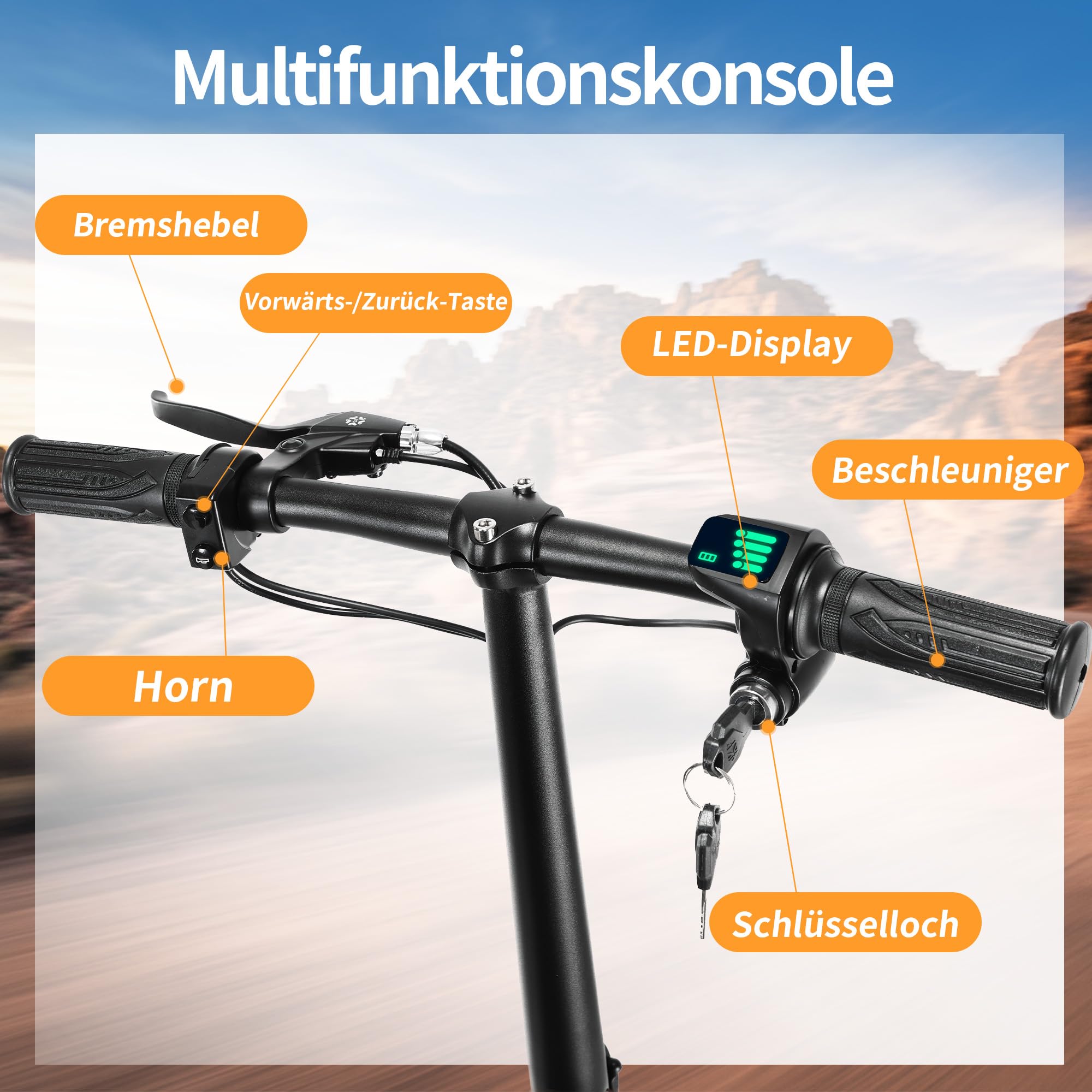 Elektromobil für Senioren, 4-Rad Seniorenmobil Klappbar, 15Km/h, 20KM Reichweite, Seniorenmobil Mobilitätsroller mit Korb und komfortabler Sitz, F8 ACTIVE (Schwarz)