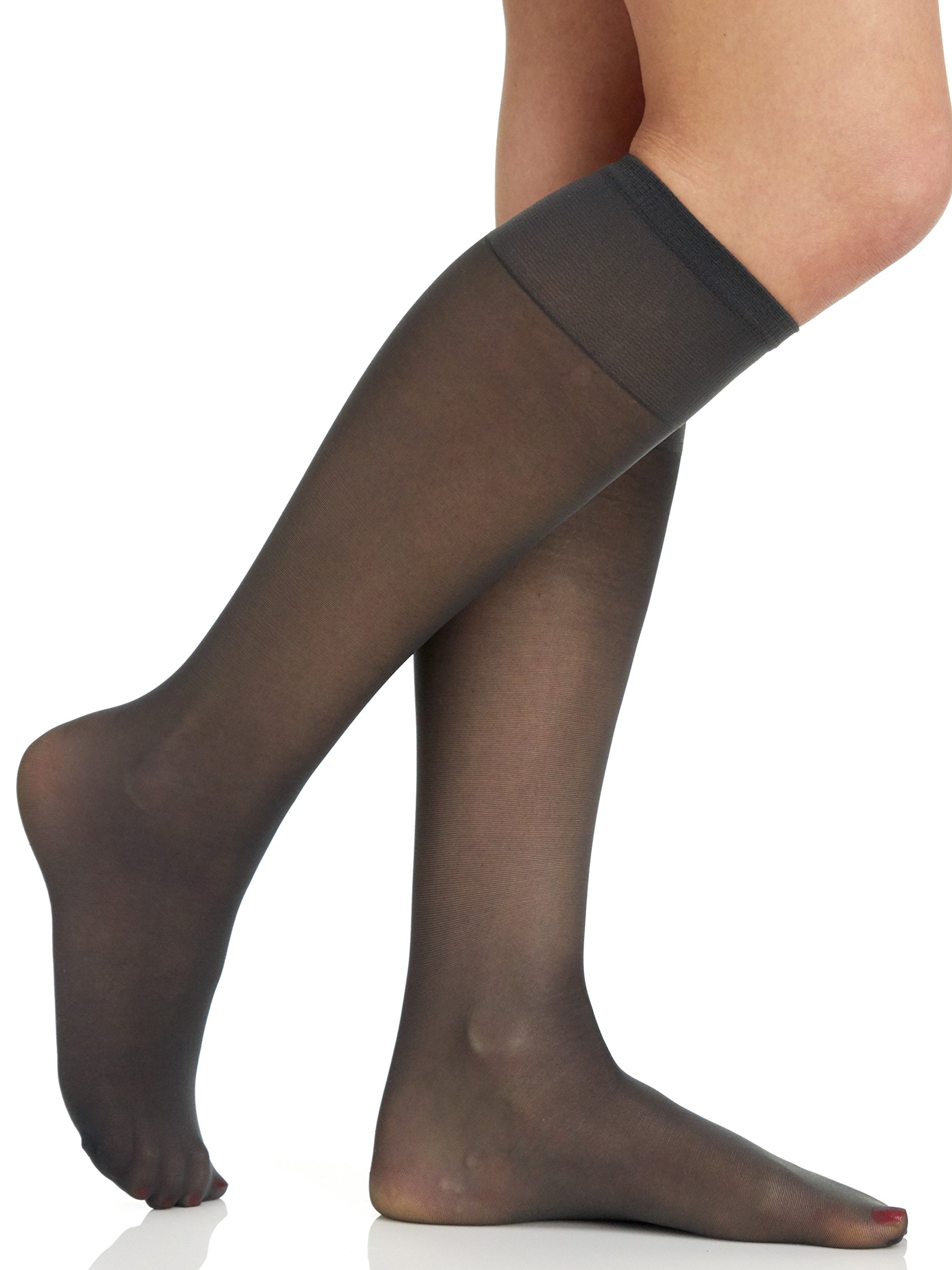 Berkshire Women's Sheer Support Knee High Pantyhose with Sandalfoot