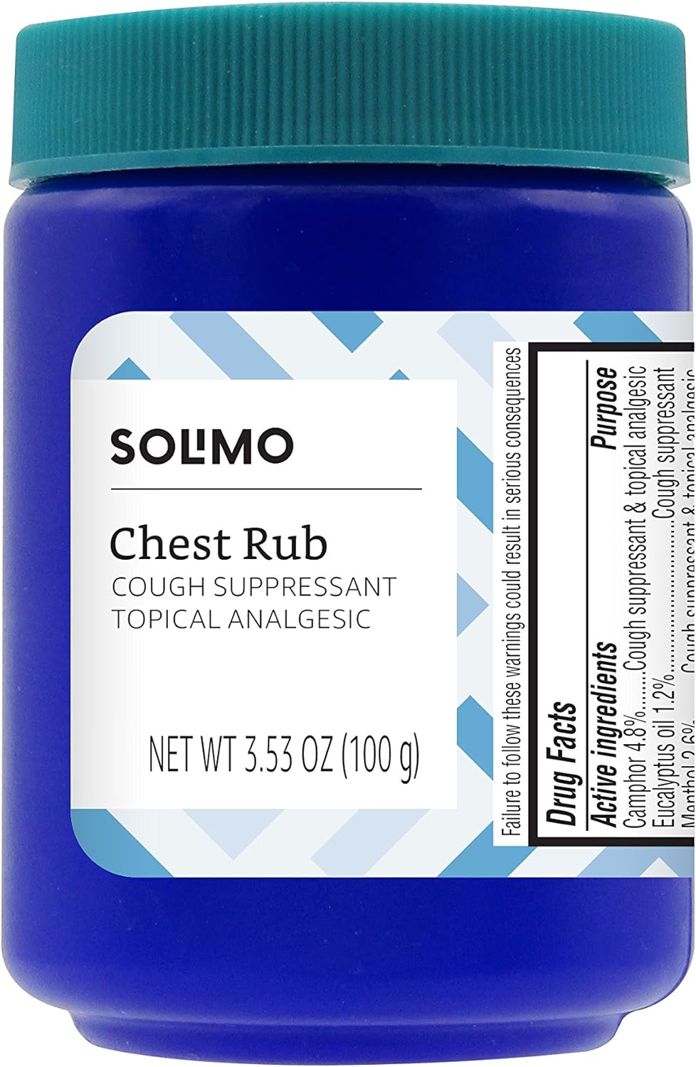 Amazon Brand Solimo Chest Rub Cough Suppressant and