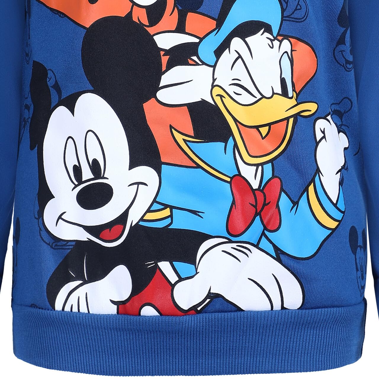 Disney Mickey Mouse, Pippo e Paperino Ragazzi Pullover Felpa con cappuccio per bambini piccoli e grandi - Blu/Rosso