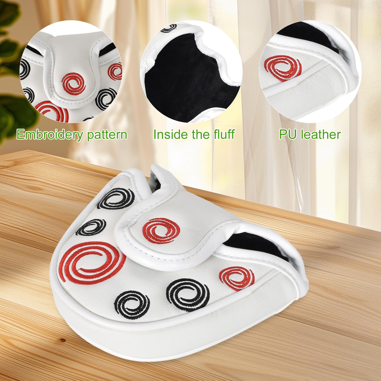 Coperchi per Putter da Golf, Golf Mallet Putter Covers, Coperture Protettive per Putter, Copri Testa Del Putter, con Chiusura Magnetica, per Mazze da Golf