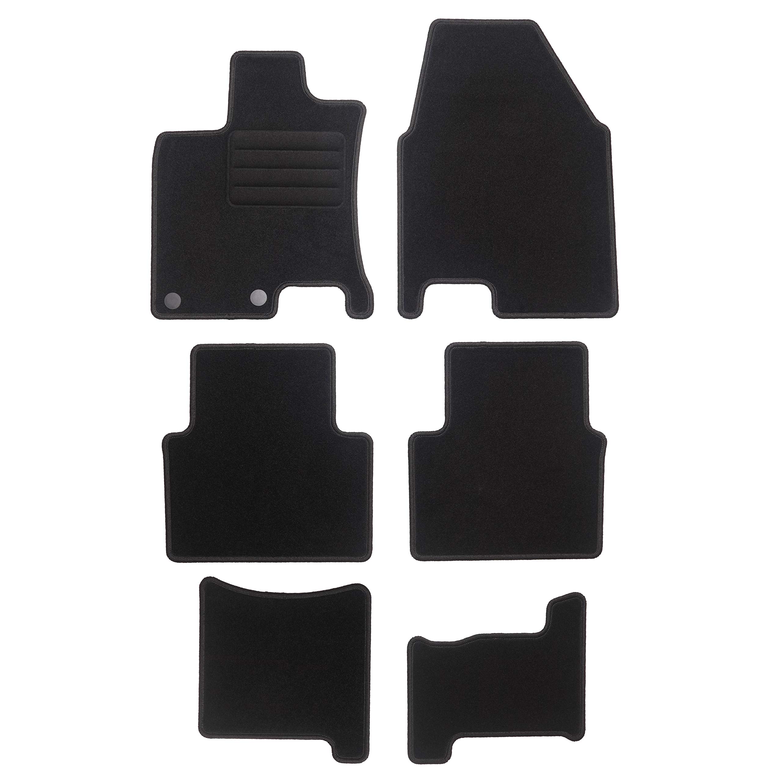 Tappetini Auto In Tessuto Per Nissan Qashqai II (2013+) – Set 4 Pezzi, Nero – Realizzati In UE, Fondo Impermeabile