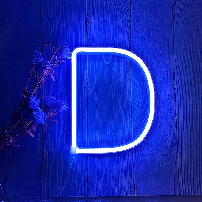 ENUOLI Blue Neon Letter Sign Neon Words Battery/USB