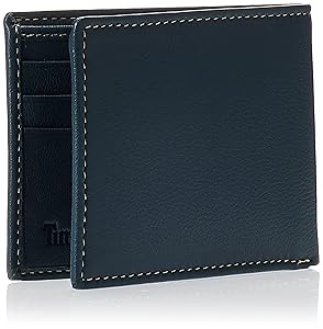 Timberland Men's Blix Slimfold Leather Wallet, Navy, One Size