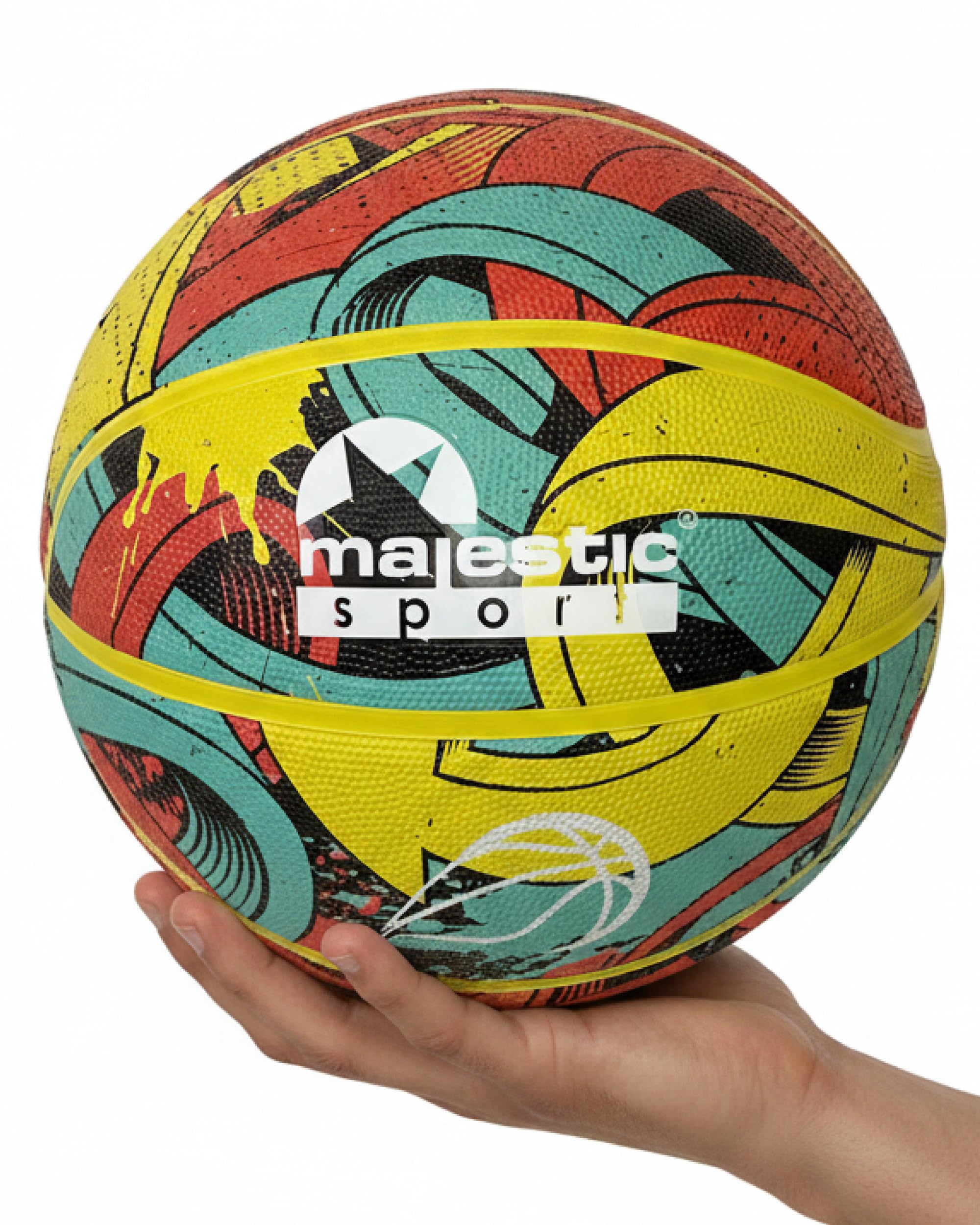 Majestic Sport Basketbälle für Kinder, Jugendliche and Erwachsen größe 7, Basketball Outdoor Indoor, Arrow