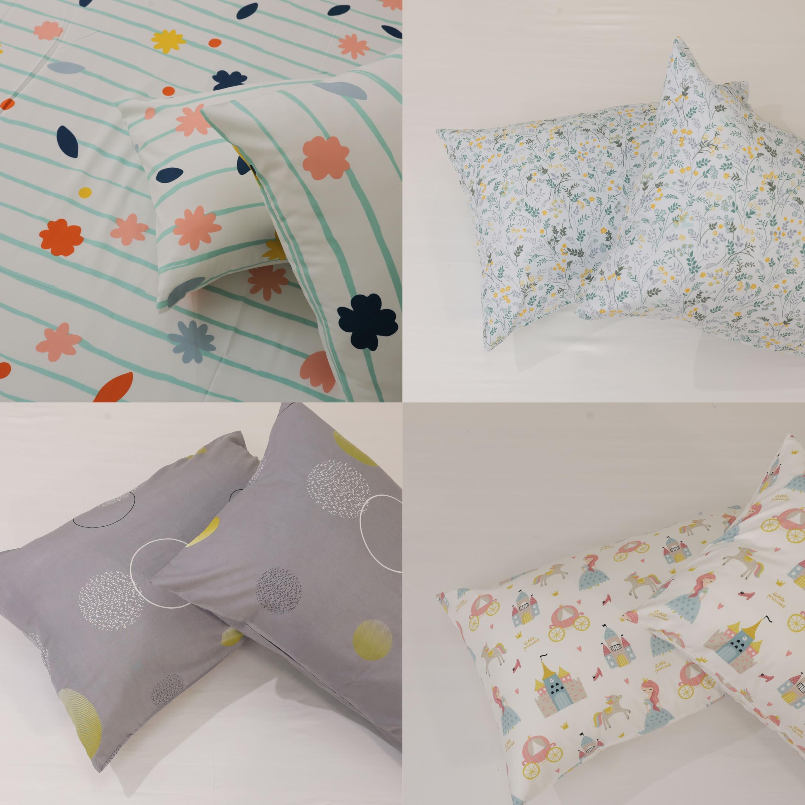 Microfiber Pillow Covers - Cream & Colors - 20x30 Inch -10 Microfiber Pillow Covers - Cream & Colors - 20x30 Inch -10