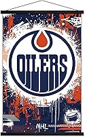 Vista 13 de Trends International NHL Edmonton Oilers - Póster de pared con logotipo Maximalist 23 con marco magnético