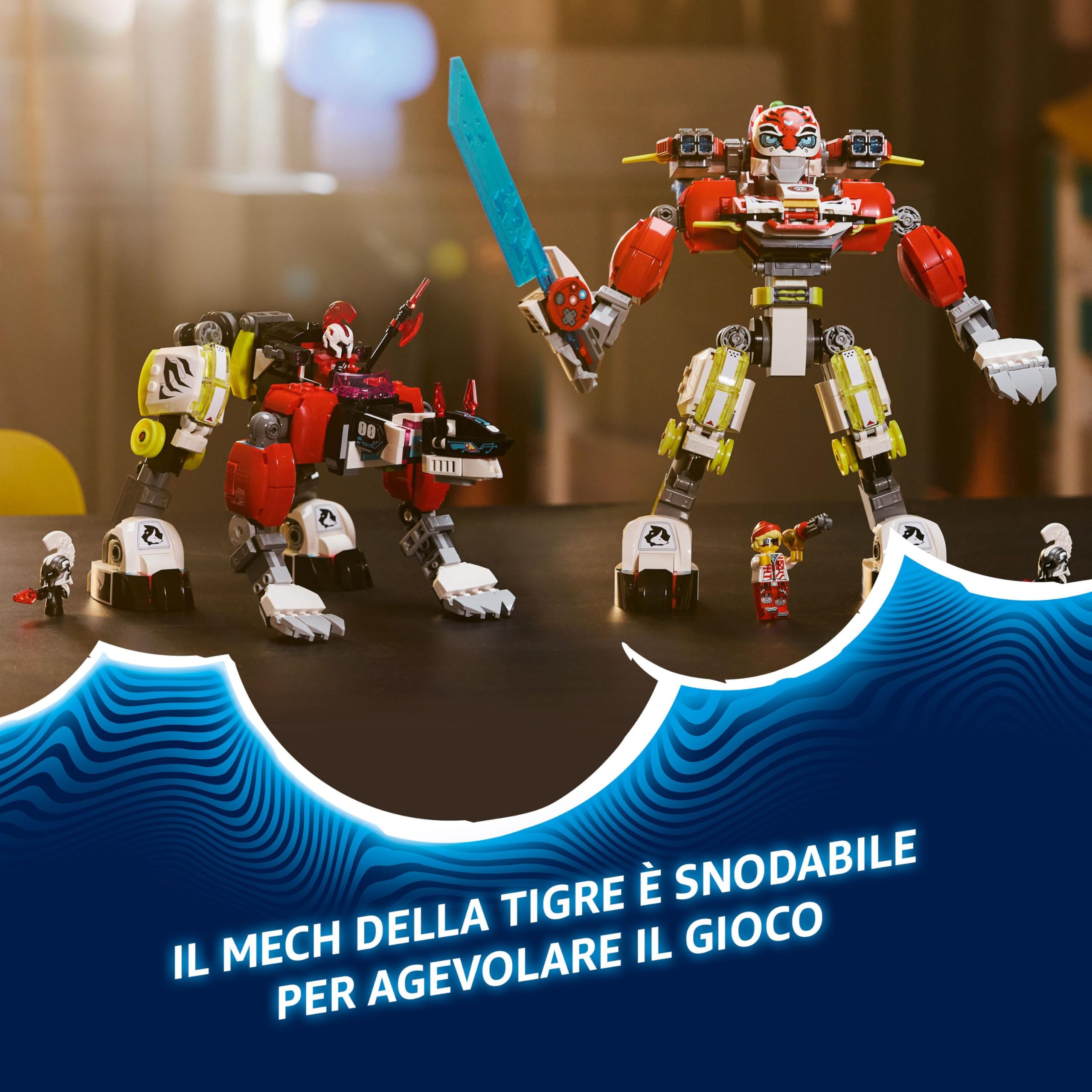 LEGO DREAMZzz Mech Tigre di Cooper e Bolide di Zero, Gioco di Ruolo per Bambini e Bambine da 9 Anni con Veicoli Trasformabili come Robot e Macchina Giocattolo, Idea Regalo di Compleanno 71497