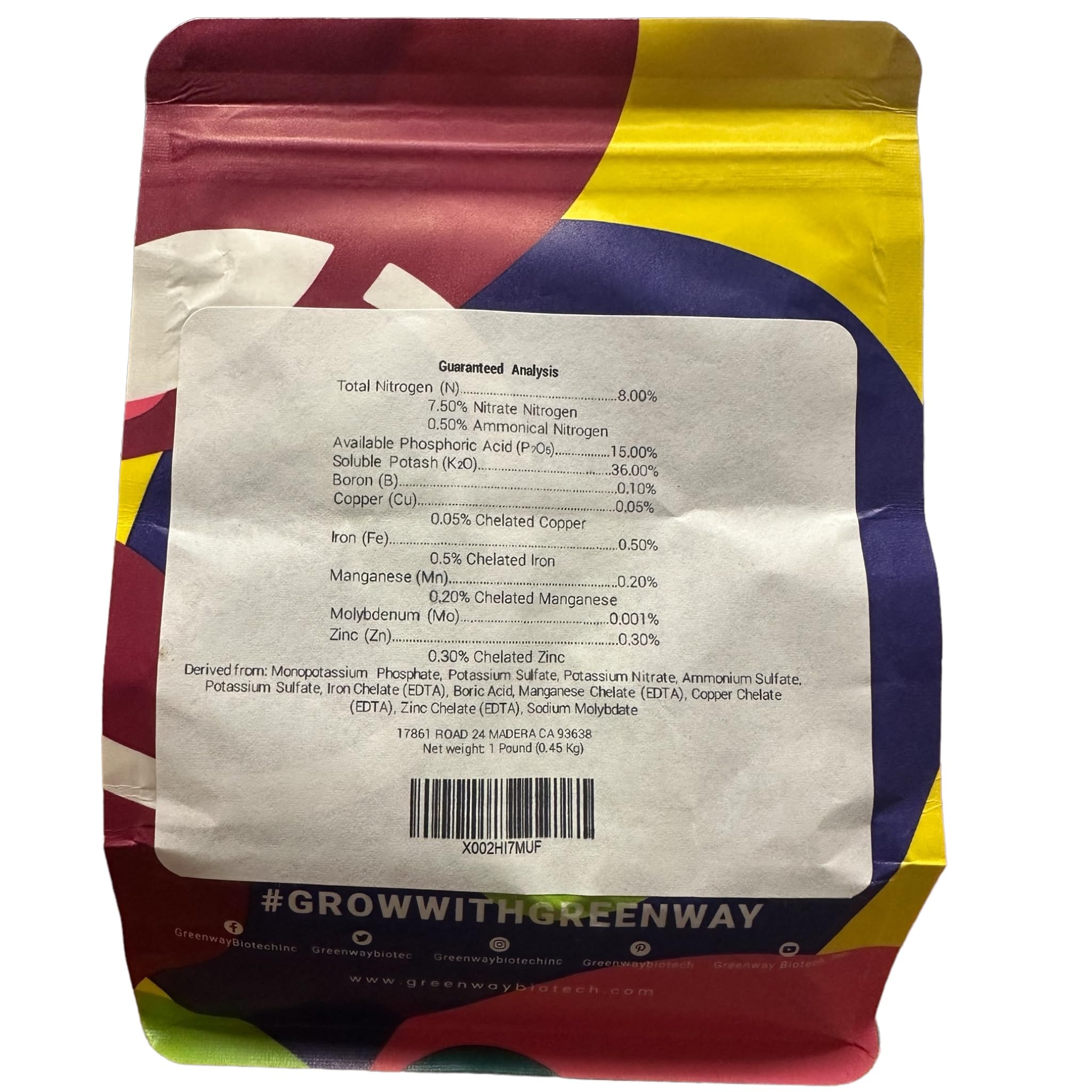 Amazon.com : Greenway Biotech, Inc. Lettuce Fertilizer 8-15-36 Powder -  Water Soluble with Chelated Micronutrients for Lettuce Kale Spinach  Microgreens - Helps Prevent Tip Burn - Hydroponics or Soil - 1 LB : Patio,  Lawn & Garden