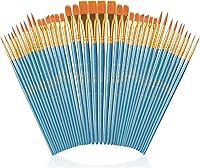 Vista 10 de Mr. Pen - Pinceles para pintura acrílica, 10 piezas, mango ergonómico de madera, cerdas sintéticas en diferentes tamaños y formas, pinceles