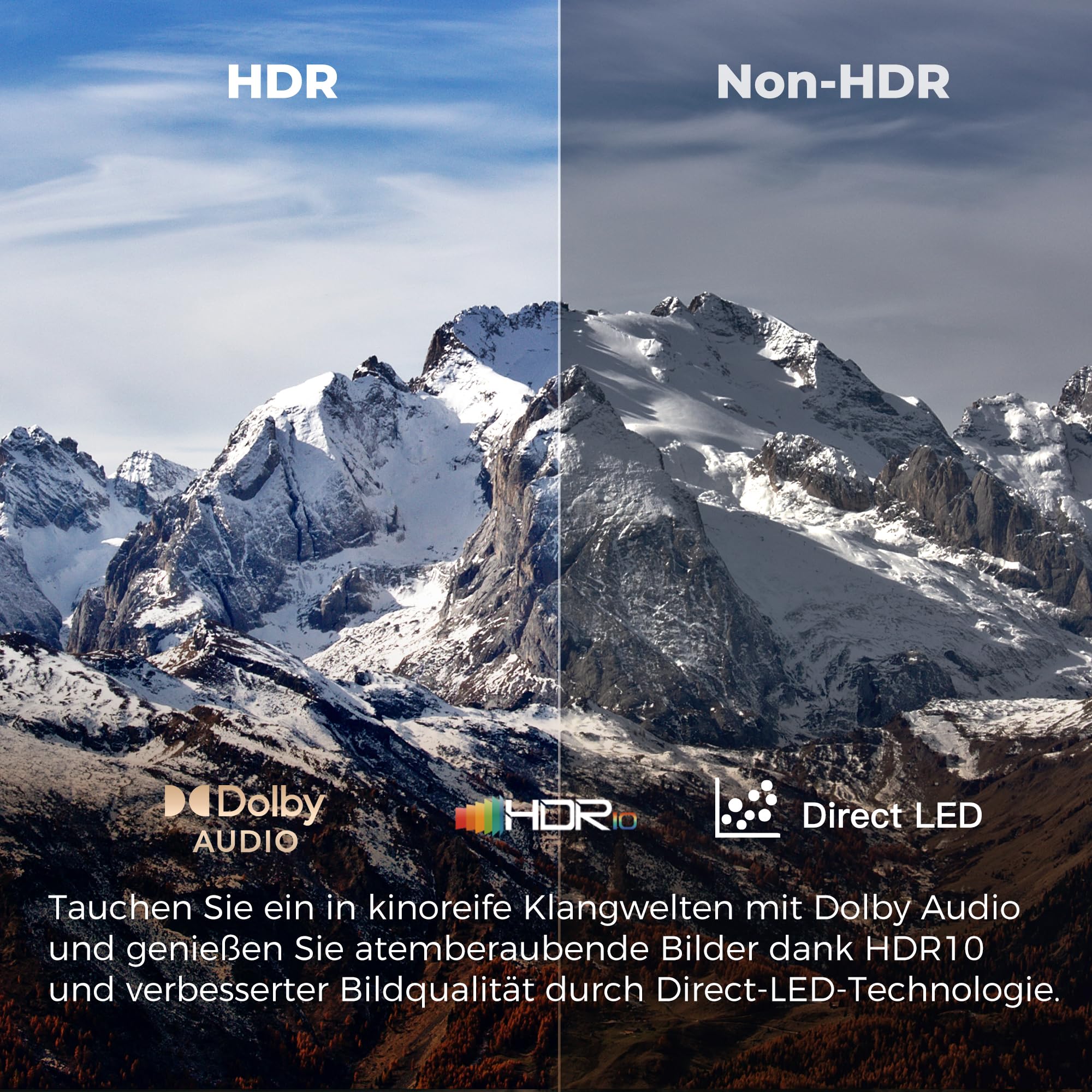 FPD Smart TV 32 Zoll (81 cm) Fernseher mit Google TV, Sprachsteuerung, kompatibel mit Google Assistant, 720p HD, HDR 10 & Dolby Audio, Google Play, Google Cast, Live-TV