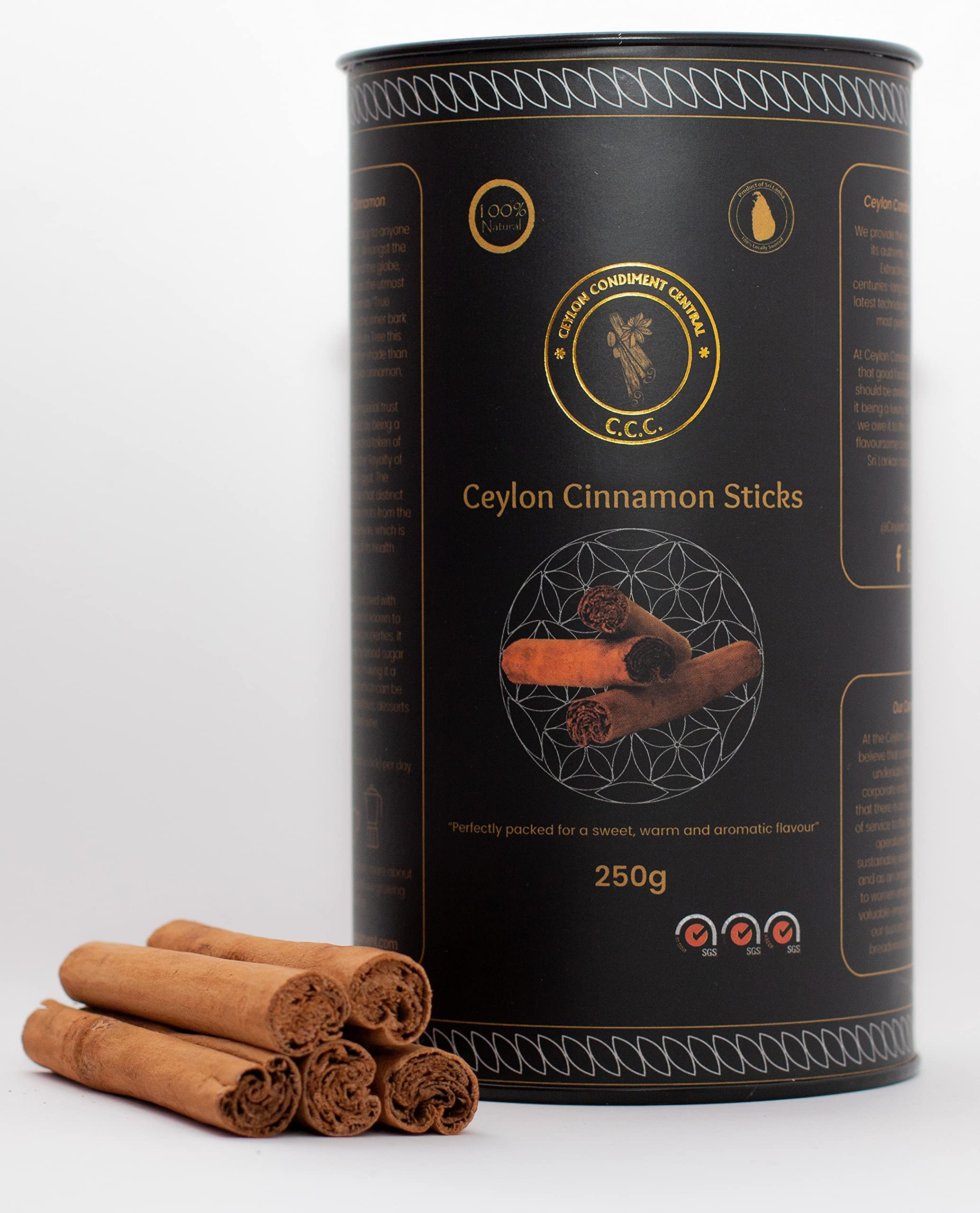 Buy Ceylon Condiment Central Cinnamon Sticks (250g) Ceylon Cinnamon
