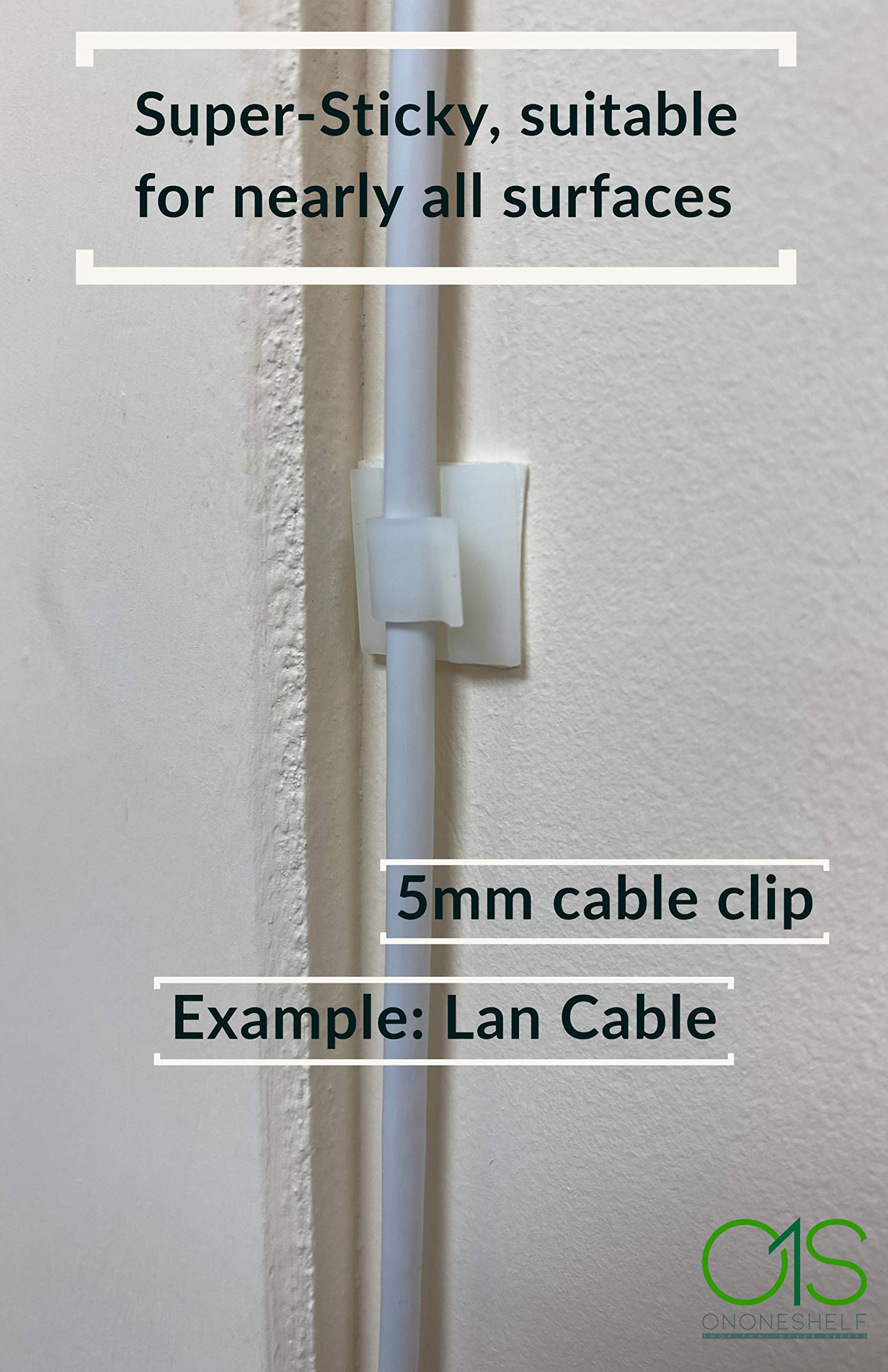 50 Pezzi Clip per Cavi Autoadesive Fili Elettrici Clip per La