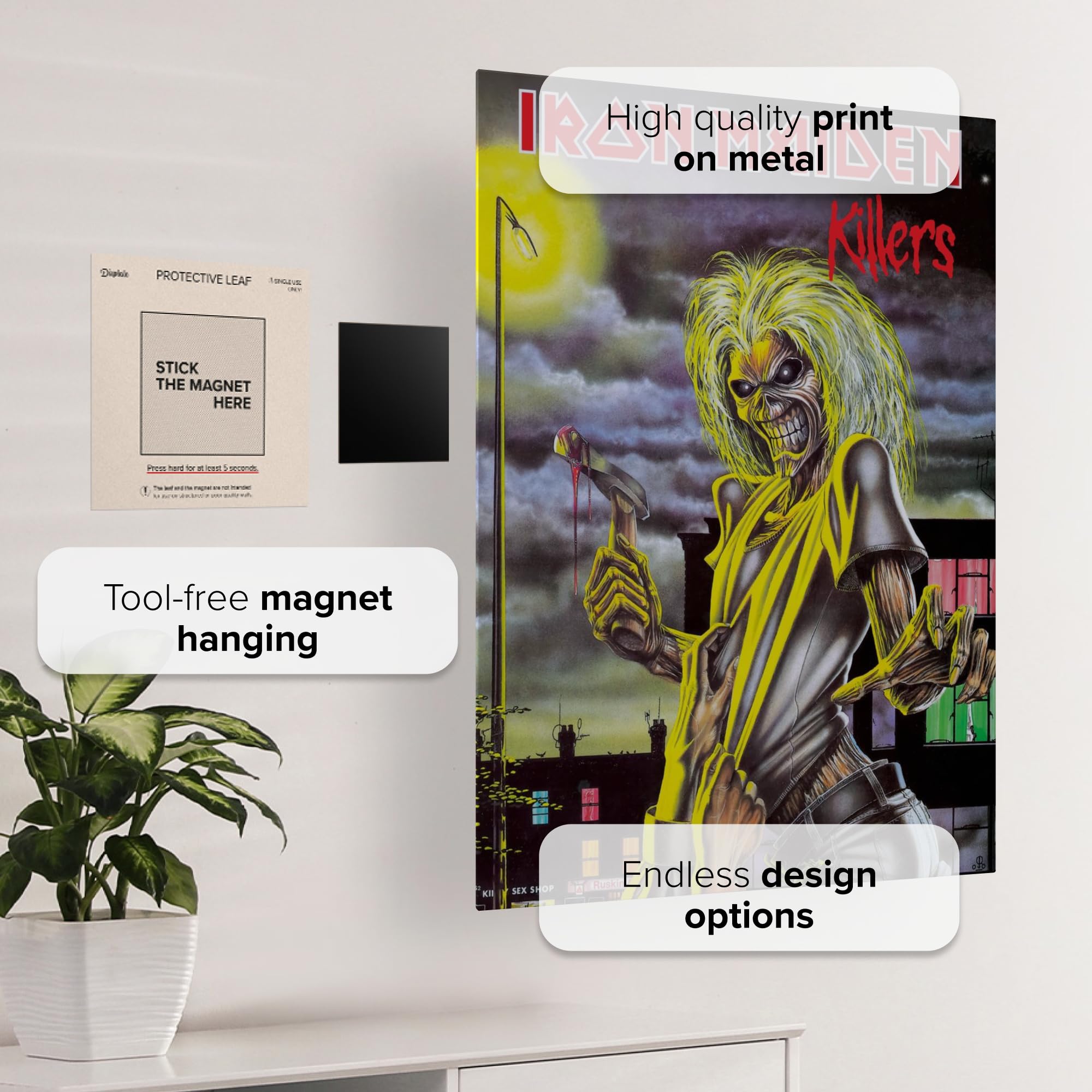 Amazon.com: Displate Official Iron Maiden Metal Poster Magnetic