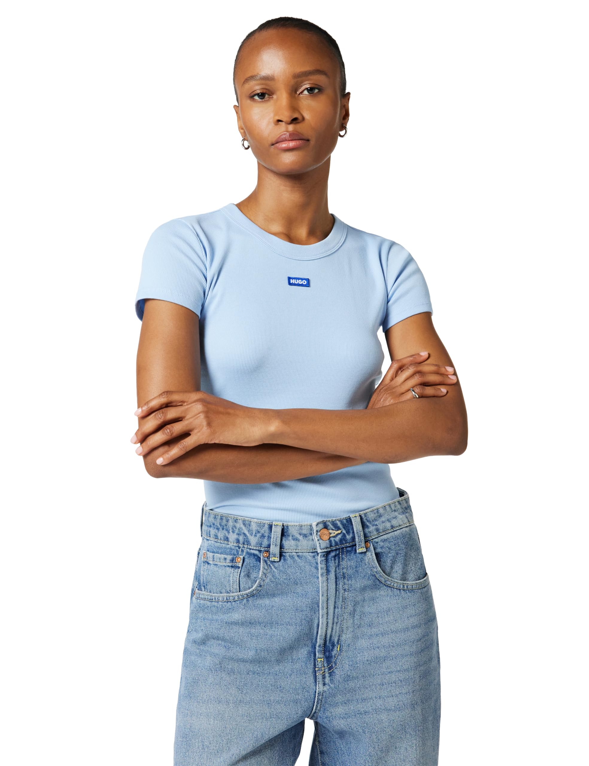 Hugo Damen Easy Tee_b 10257055 01 T_Shirt (1er Pack)