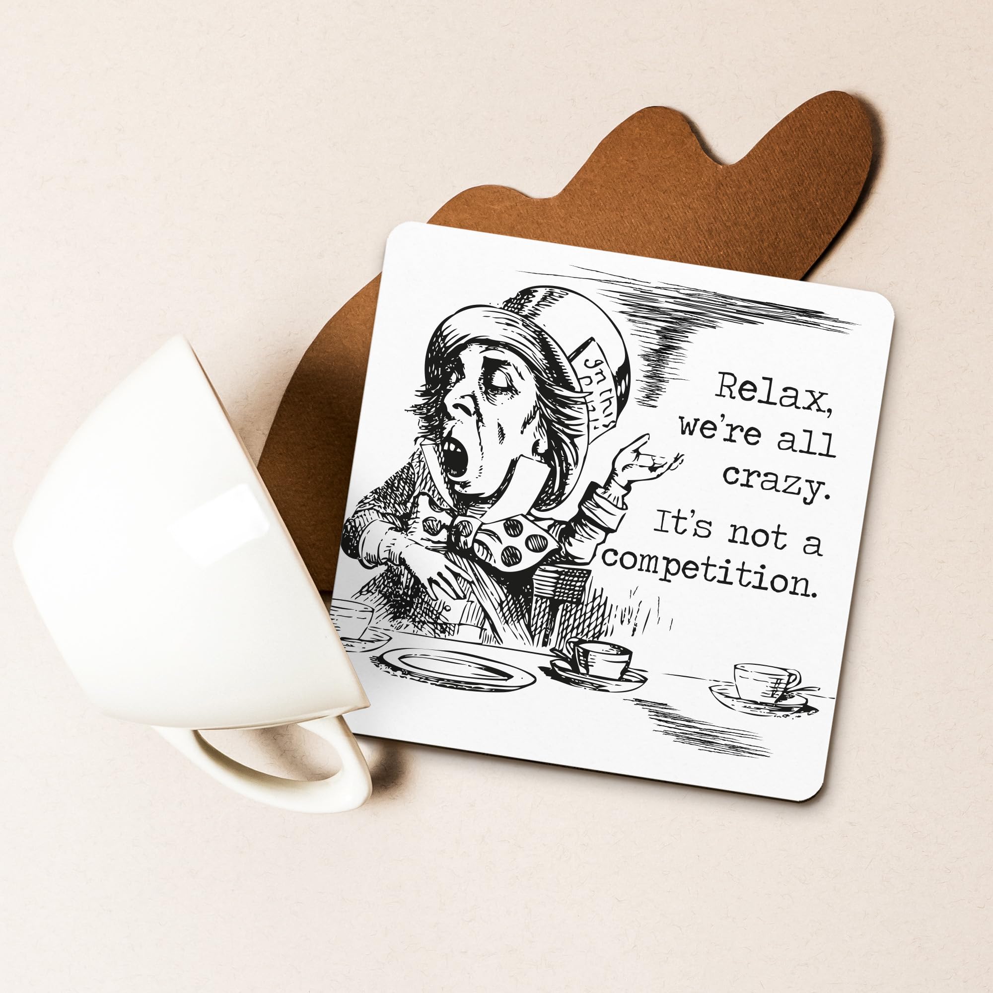 Funny Saying Joke Slogan Humorous Quote Gift Coasters Coasters Square