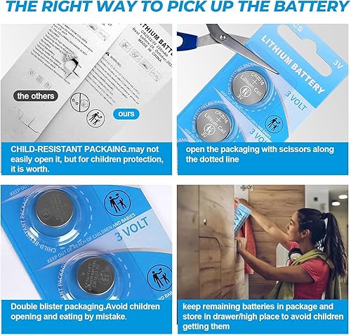 Miniatura 7 de WANZELONYO CR2032 Batería CR 2032 3 voltios moneda batería batería de litio 230 mAh 160 unidades