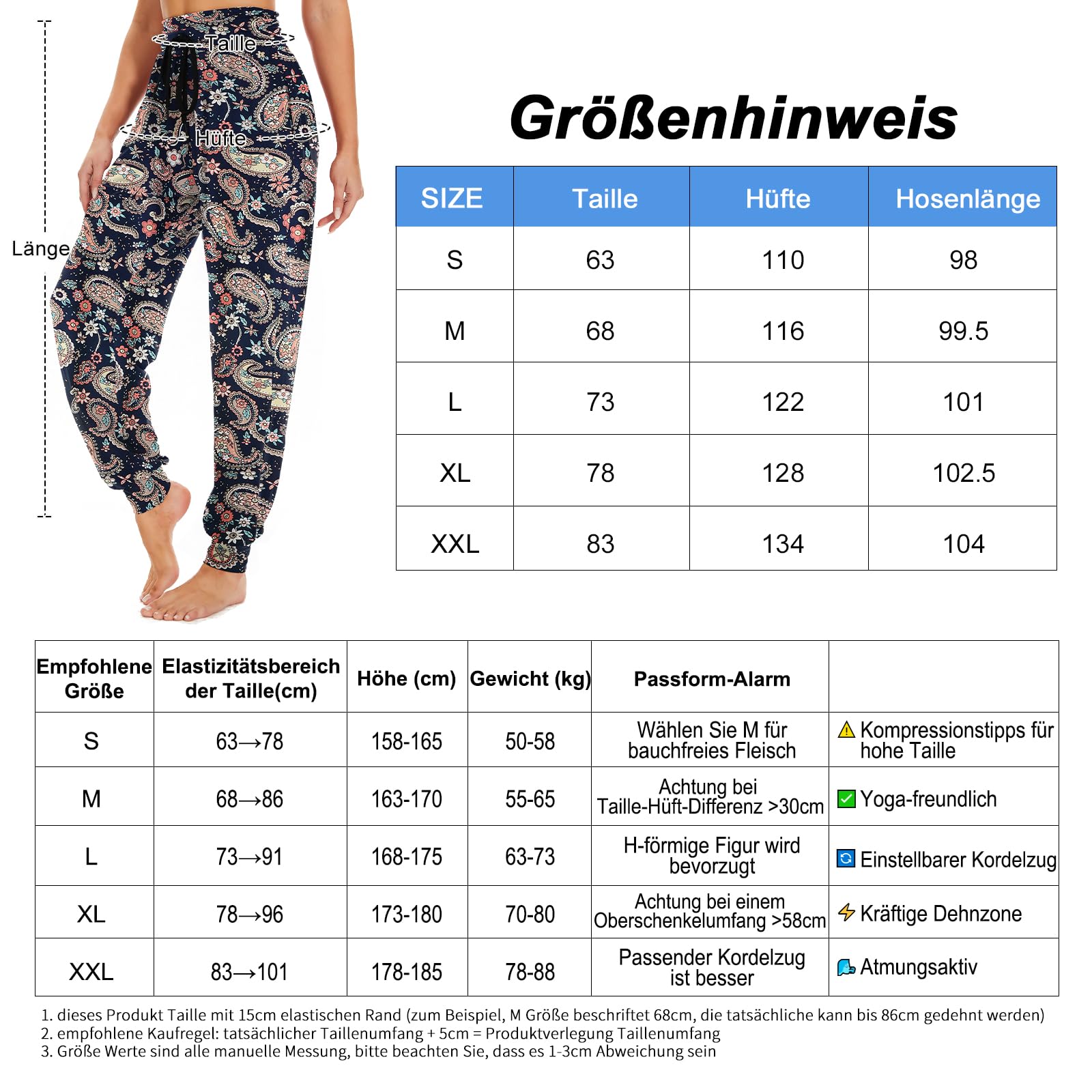 HAPYWER damskie spodnie haremki, długie, do uprawiania sportu, treningu, jogi, joggingu, letnie, lekkie, miękkie, luźne, wygodne, z dużymi kieszeniami, rozmiar S-XXL