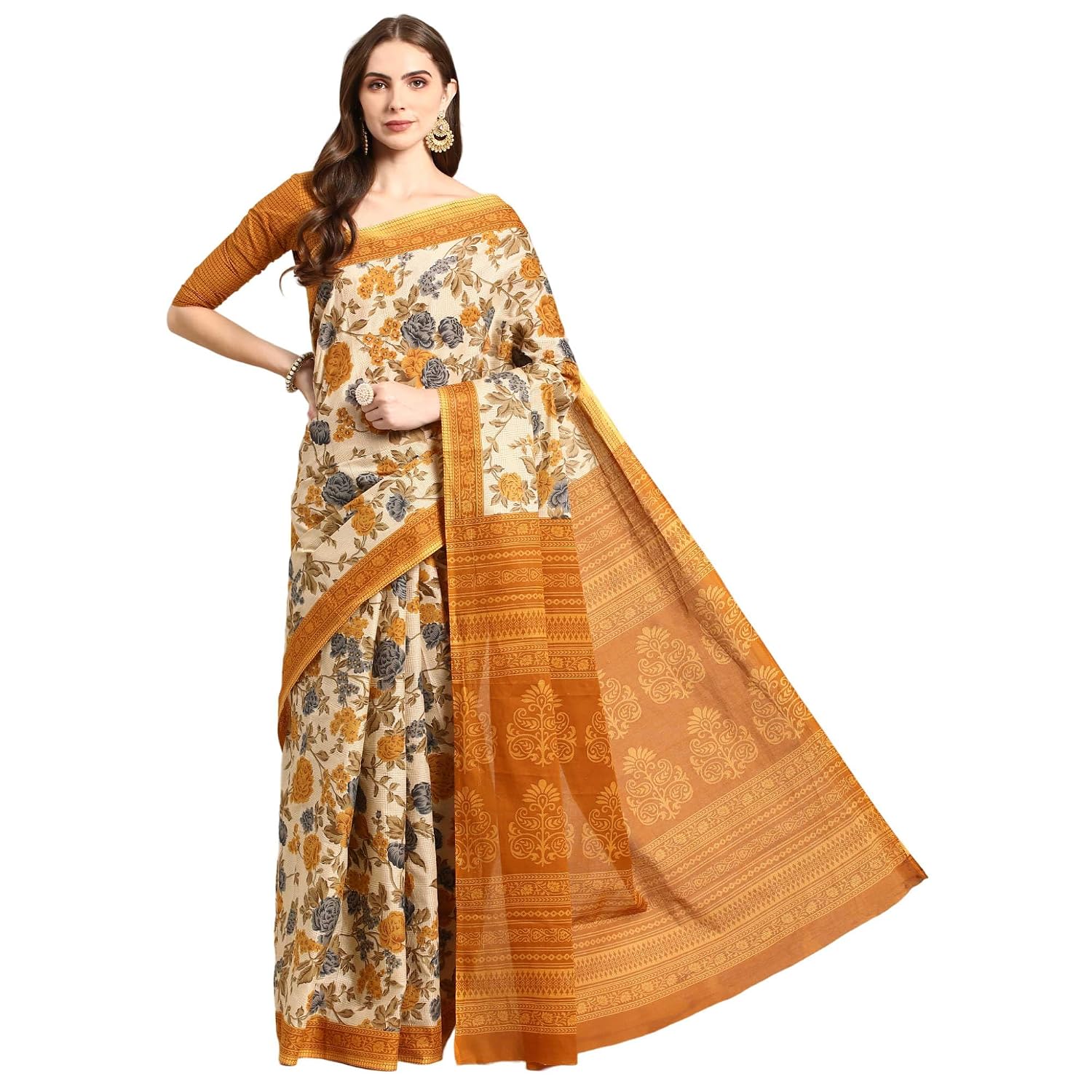RATAN Pure Cotton Printed Mulmul Saree for Women with Blouse Piece - Review, Price and Buying Guide
