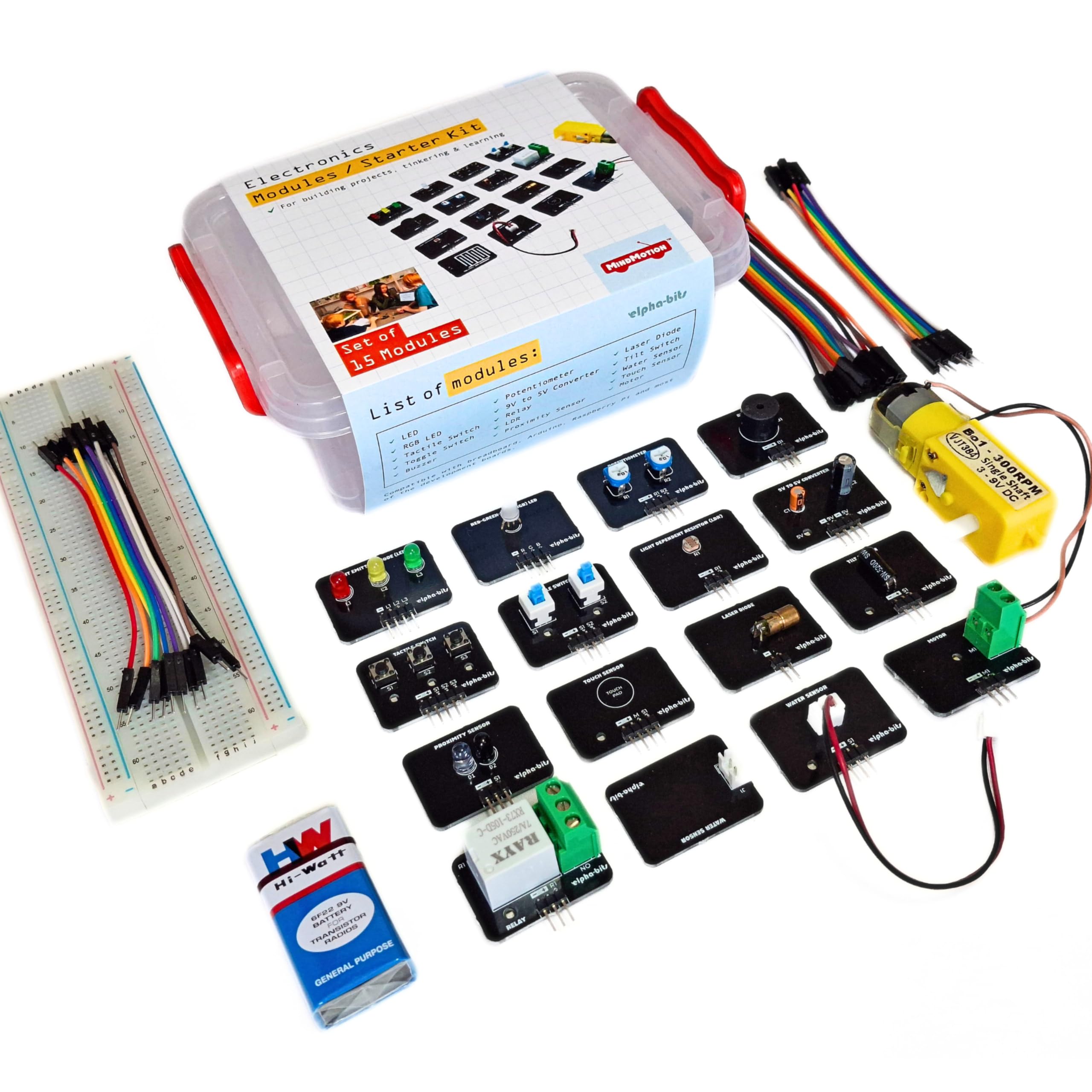 Electronics Modules/Starter Kit | Set of 15 I/O Modules | Build Exciting Projects, Learn Electronics | Suitable for Students, Electronics Hobbyists | Electronics Educational Learning Kit-image-17