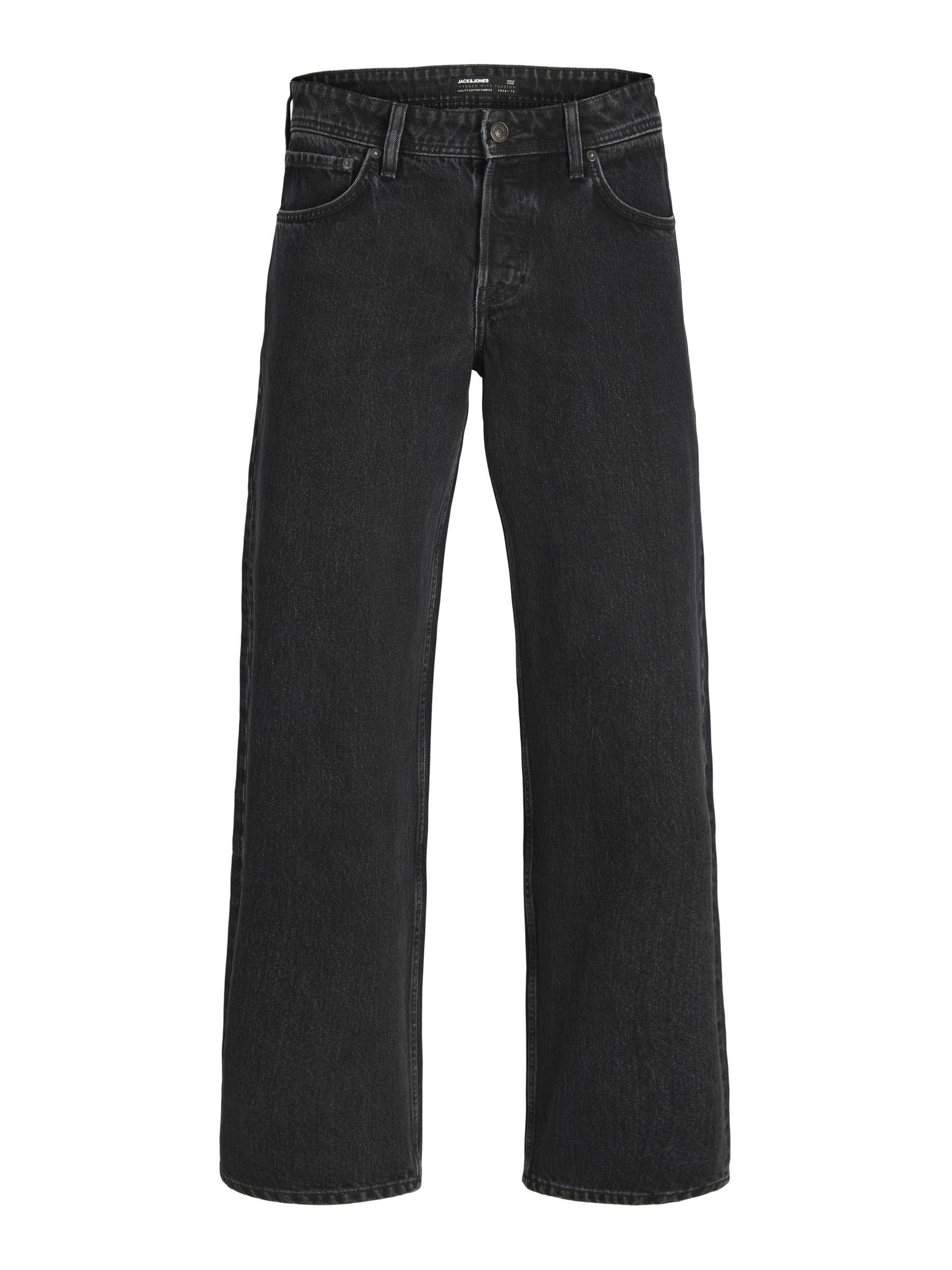 JACK & JONES Men's Jjieddie Jjoriginal Cj 275 Sn Pants, Black Denim, 32 W/32 L