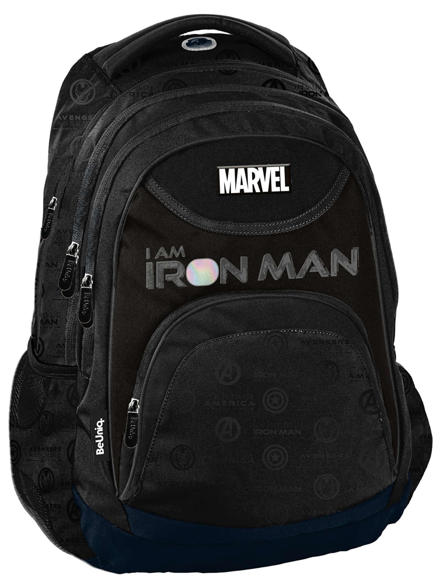 PASO AV23SS-2708, Zaino per la scuola Avengers BeUniq, Black
