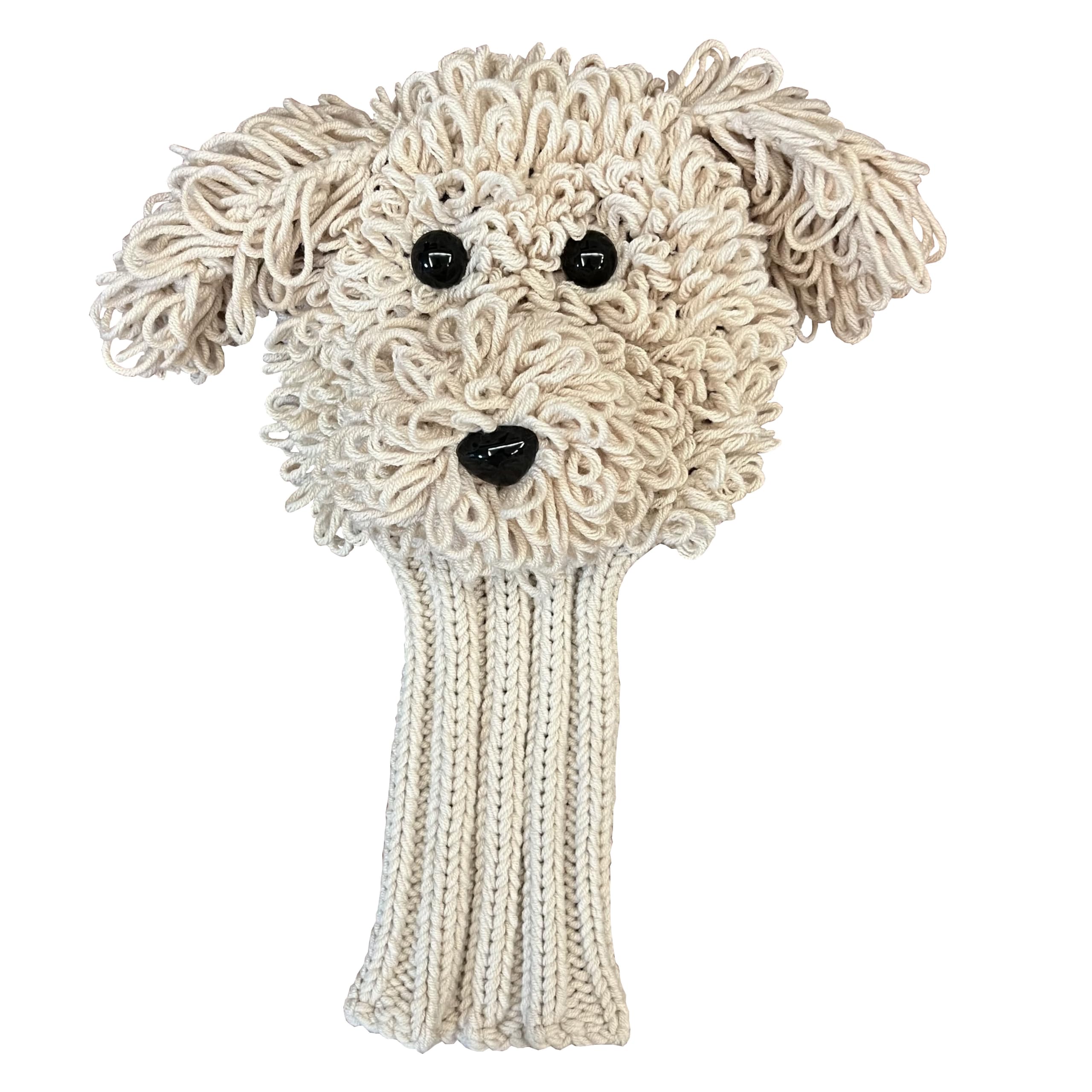 Funny Golf Headcover, Handmade Crochet Finished Goldendoodle Golden Doodle Animals Plush Driver Headcover