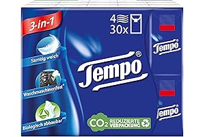 Tempo Tissues, 30 Pack: Super Soft and Gentle