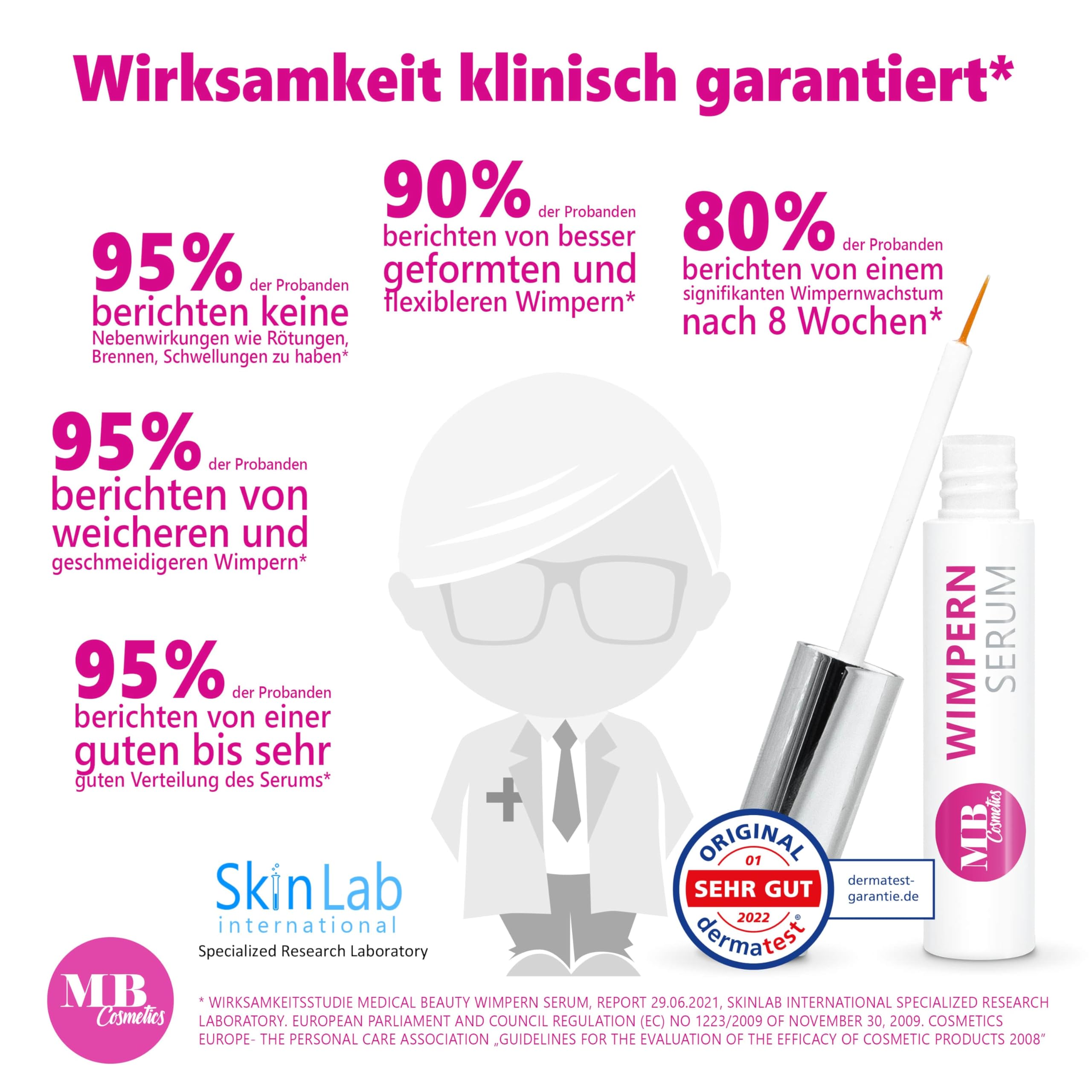 Testsieger 2025: Hormonfreies Wimpernserum 10ml mit Hyaluron, Kollagen, Peptiden, Weizenprotein – Wimpernserum ohne Hormone schützt und kräftigt die Wimpern. Mit Aloe-Vera, Ginseng und Panthenol.