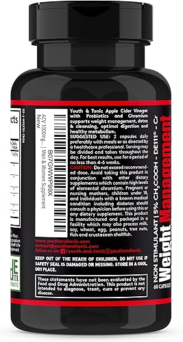 Miniatura 9 de 15 días de limpieza de colon y vinagre de sidra de manzana mejorado con probióticos para desintoxicación corporal o para romper la meseta | Todo