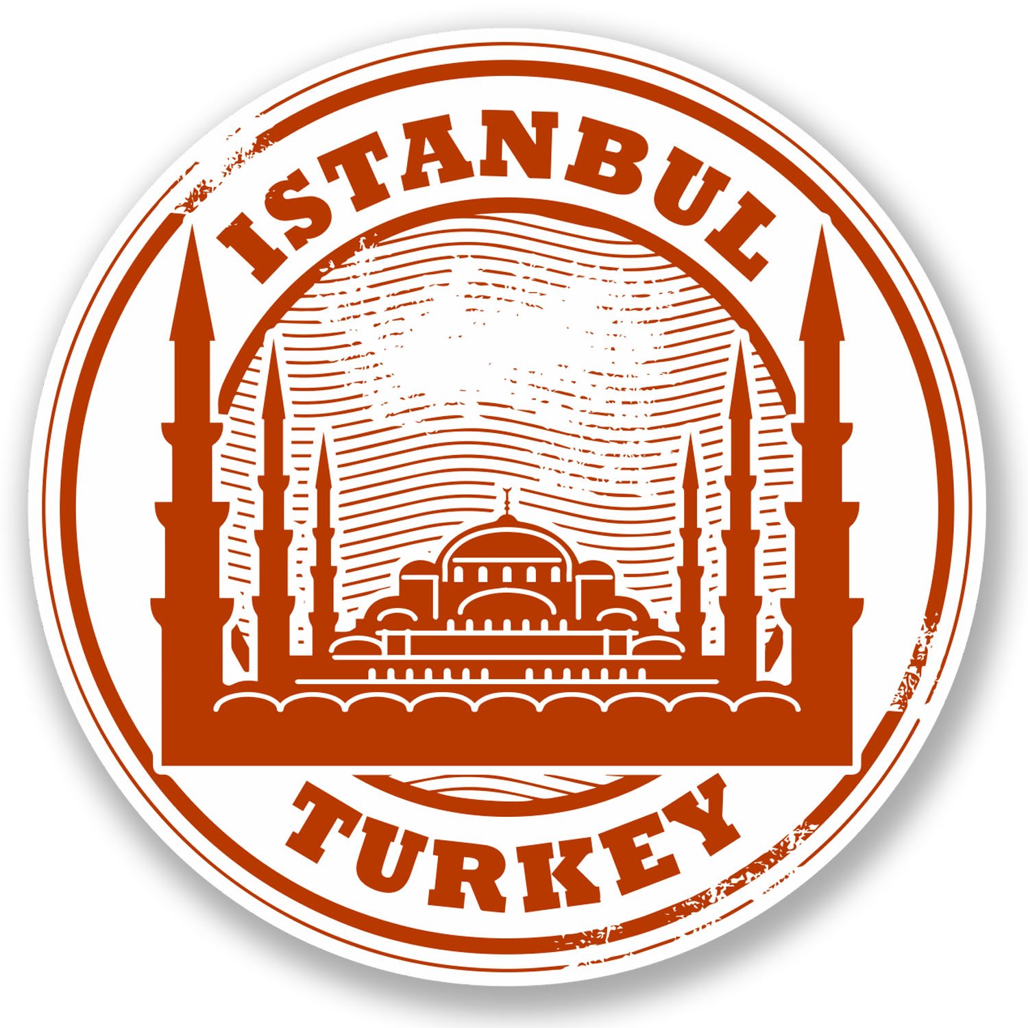 2 x Istanbul Turkey Vinyl Sticker Luggage Travel Label Bike Laptop Tag Fun #5395 (10cm x 10cm)