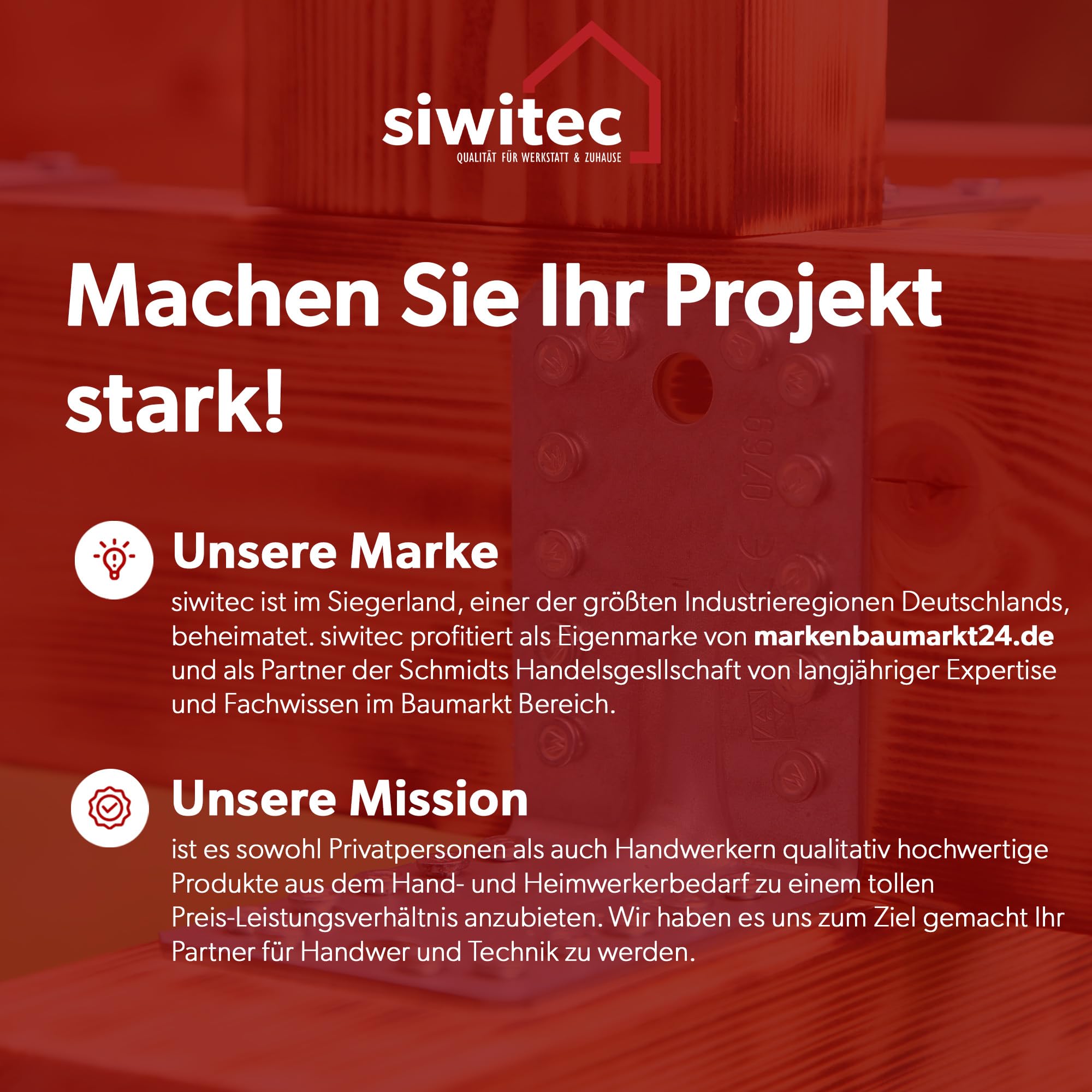 20 x siwitec Edelstahl Winkel Verbinder 90 x 90 x 65 mm mit Sicke, CE-Kennzeichnung, Materialstärke 2mm, 90 Grad Winkel, Winkelverbinder Edelstahl (V4A), Schwerlastwinkel, Stütze, Holzverbinder Winkel