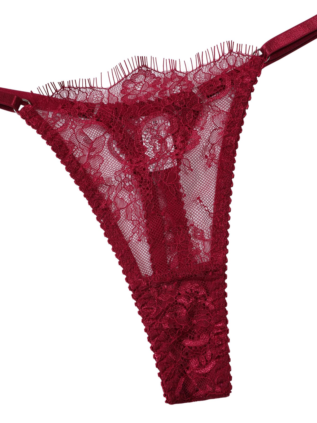 GXNRHG Sexy Bügel-Push-Up-Dessous-Set mit Muschelmuster und durchsichtiger Spitze für Damen, BH und Höschen, 2-teilig