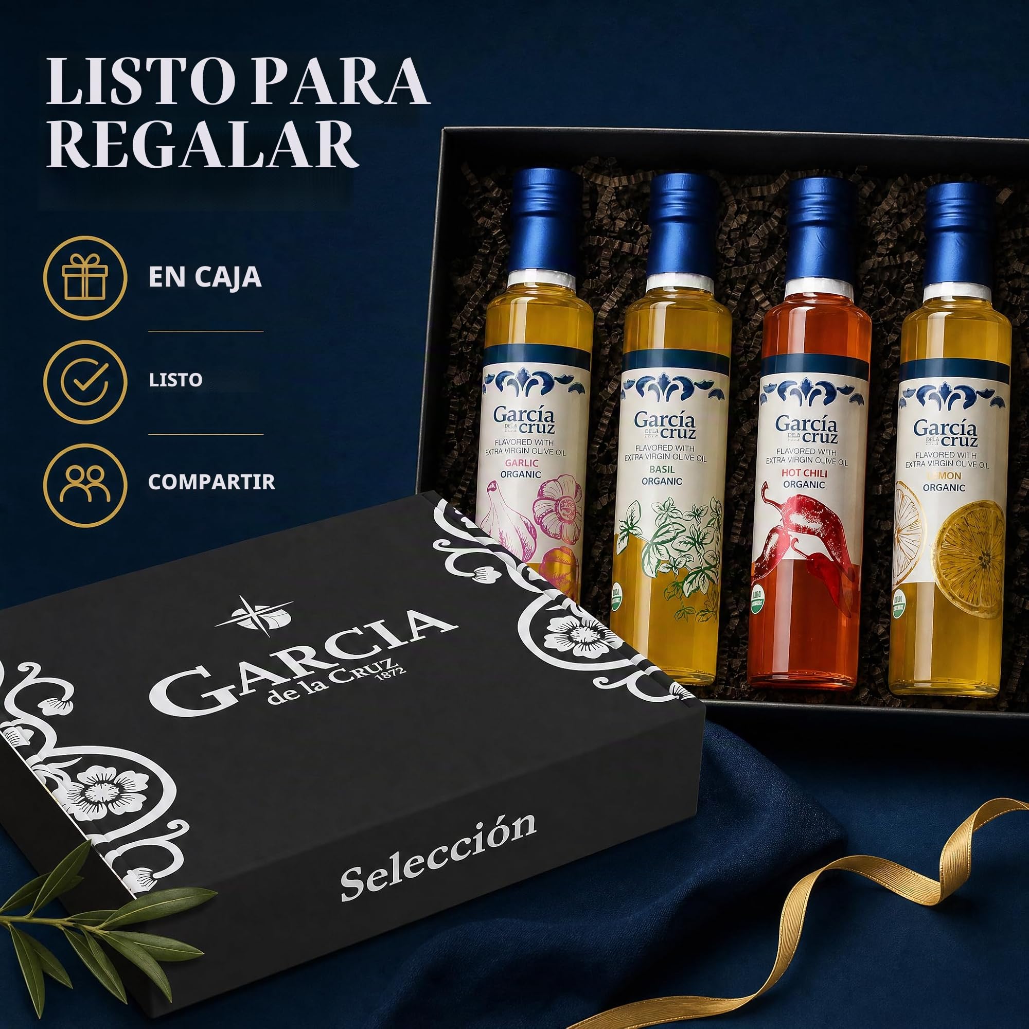 GARCÍA DE LA CRUZ Aceite de Oliva Virgen Extra Ecológico Aromatizado 250 ml