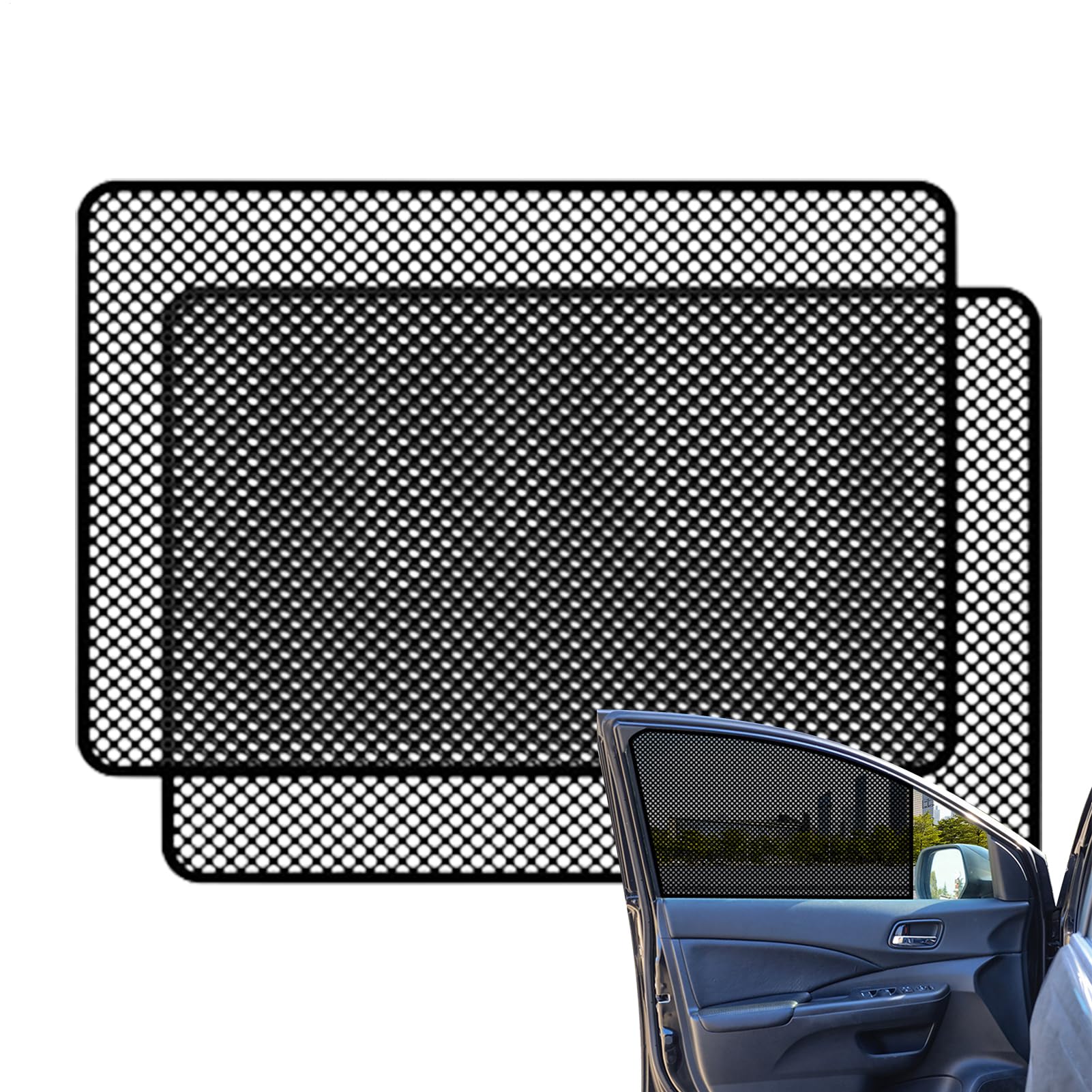 Amazon | 車のサイドウィンドウサンシェード静電気粘着フィルム、車や