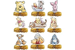 Adorable Winnie Honeycomb Centerpieces - Perfect for Birthday Parties and Baby Showers