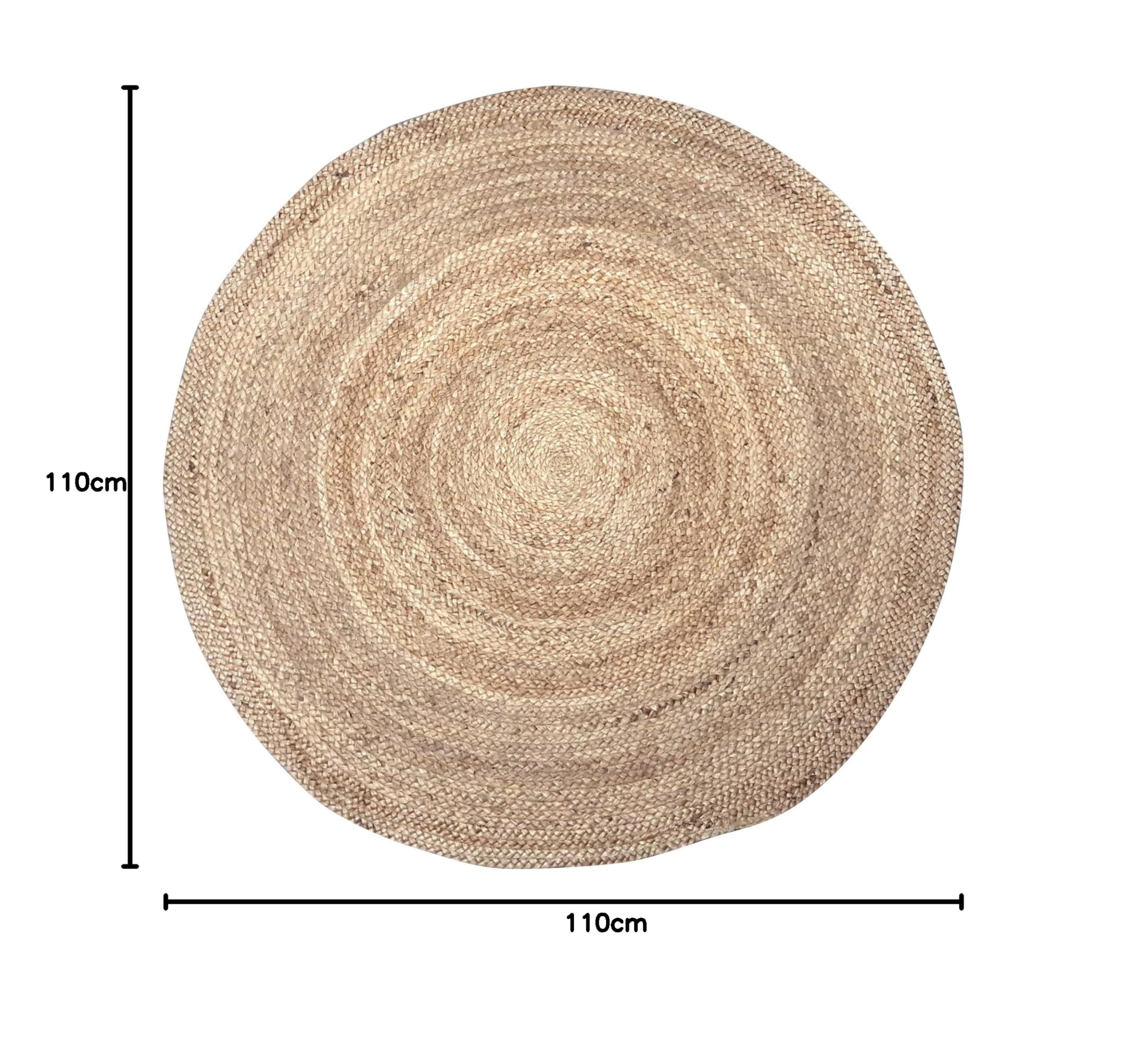 Alfombra Natural Living 100% Yute Natural DIAMETRO 110CM
