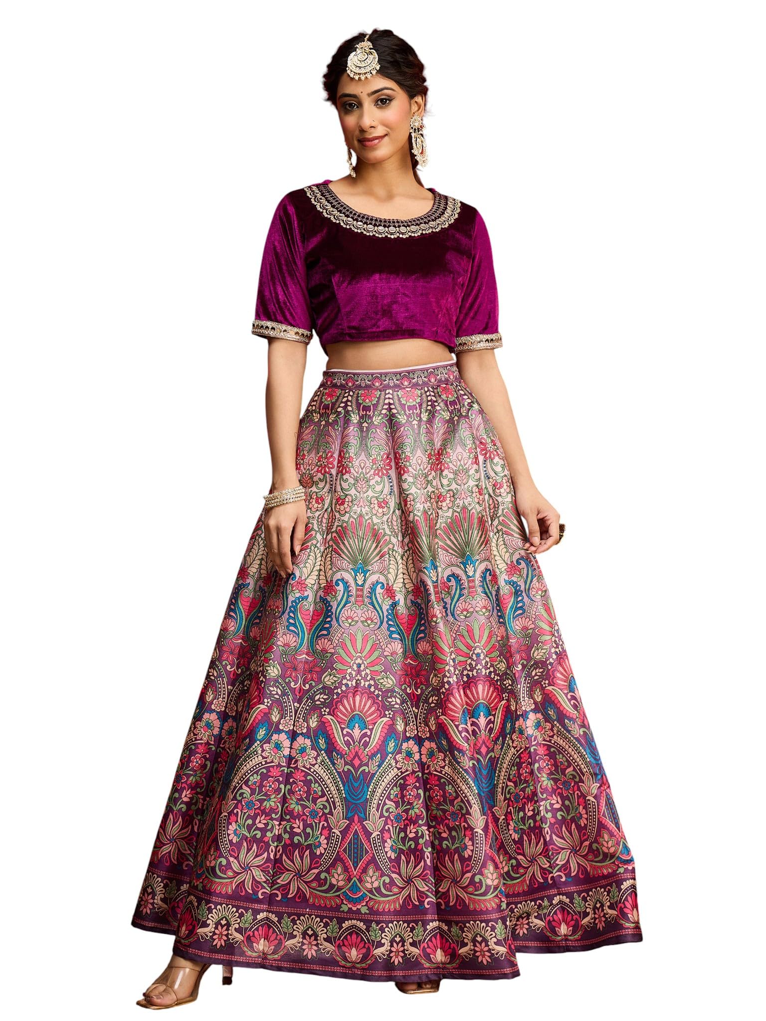shae by sassafras Women Velvet Top With Anarkali Skirt-picture-16