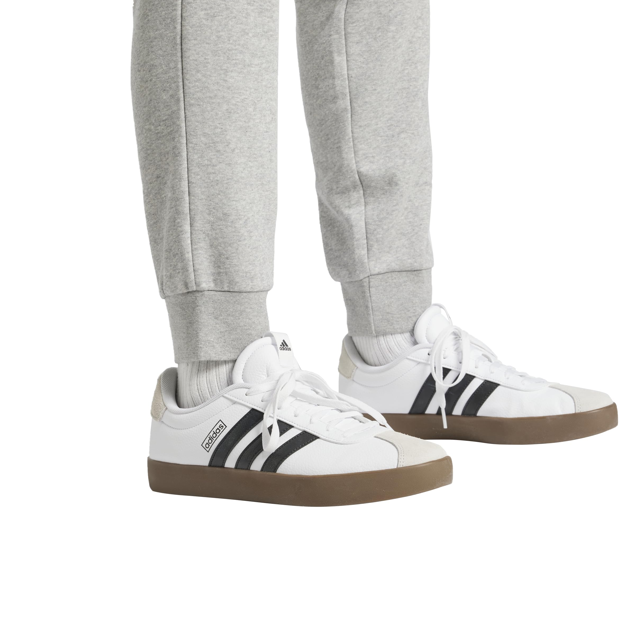 adidas Essentials Feel Cozy - Pantalones de chándal para Hombre, Gris Jaspeado/Negro, S Alto