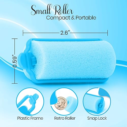 Miniatura 3 de Juego de rodillos de espuma para el cabello, rizadores de pelo sin calor para dormir, autofastecedores, rizadores de ondas suaves para cabello corto