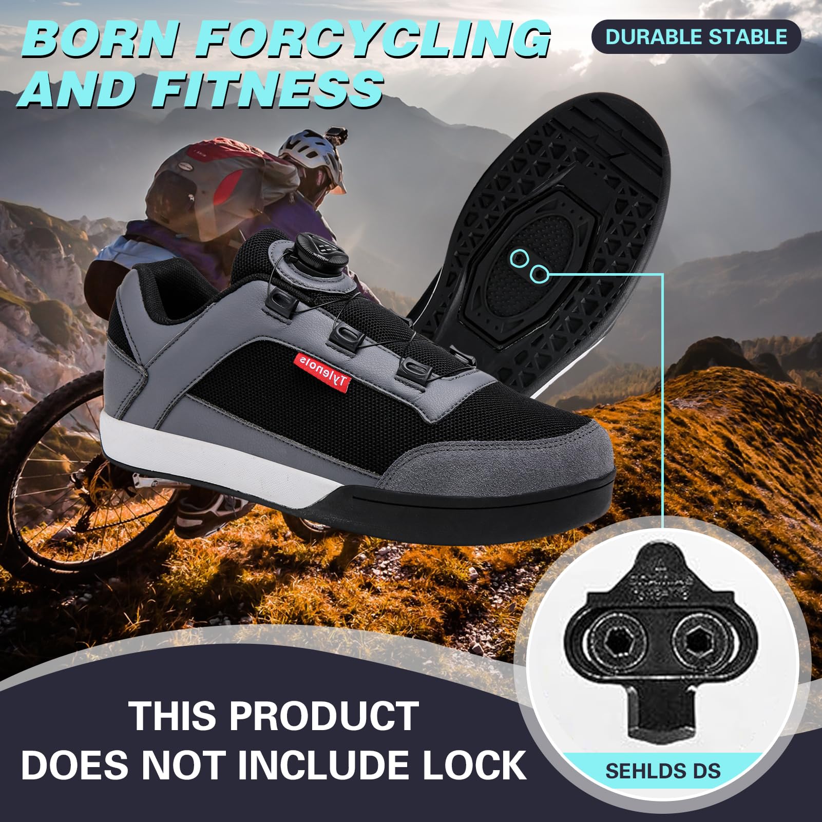 Zapatos Ciclismo Profesionales MTB, Unisex Zapato Bicicleta De Montaña Four Seasons Compatible con Todos los Pedales SPD, Hombres Mujeres Zapatillas Bicicleta al Aire Libre