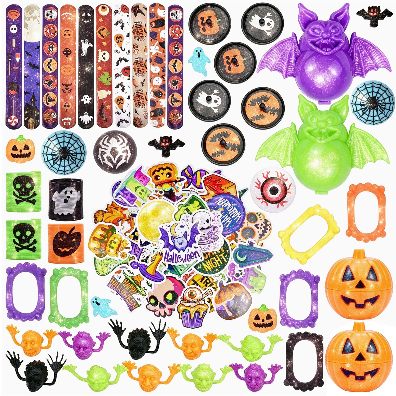 MIFKLMV Halloween Party Bag Fillers Halloween Party Favors Halloween Pinata Stuffers Goody Bags Fillers Prizes Toys Assortment Toys Classroom Prizes Rewards,Toy Bulk Party Bag Fillers-100PCS — image 1