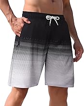 APTRO Herren Badeshorts Badehose Lang mit Mesh-Futter Schnelltrocknend Boardshorts mit Reißverschlusstaschen Sport Shorts