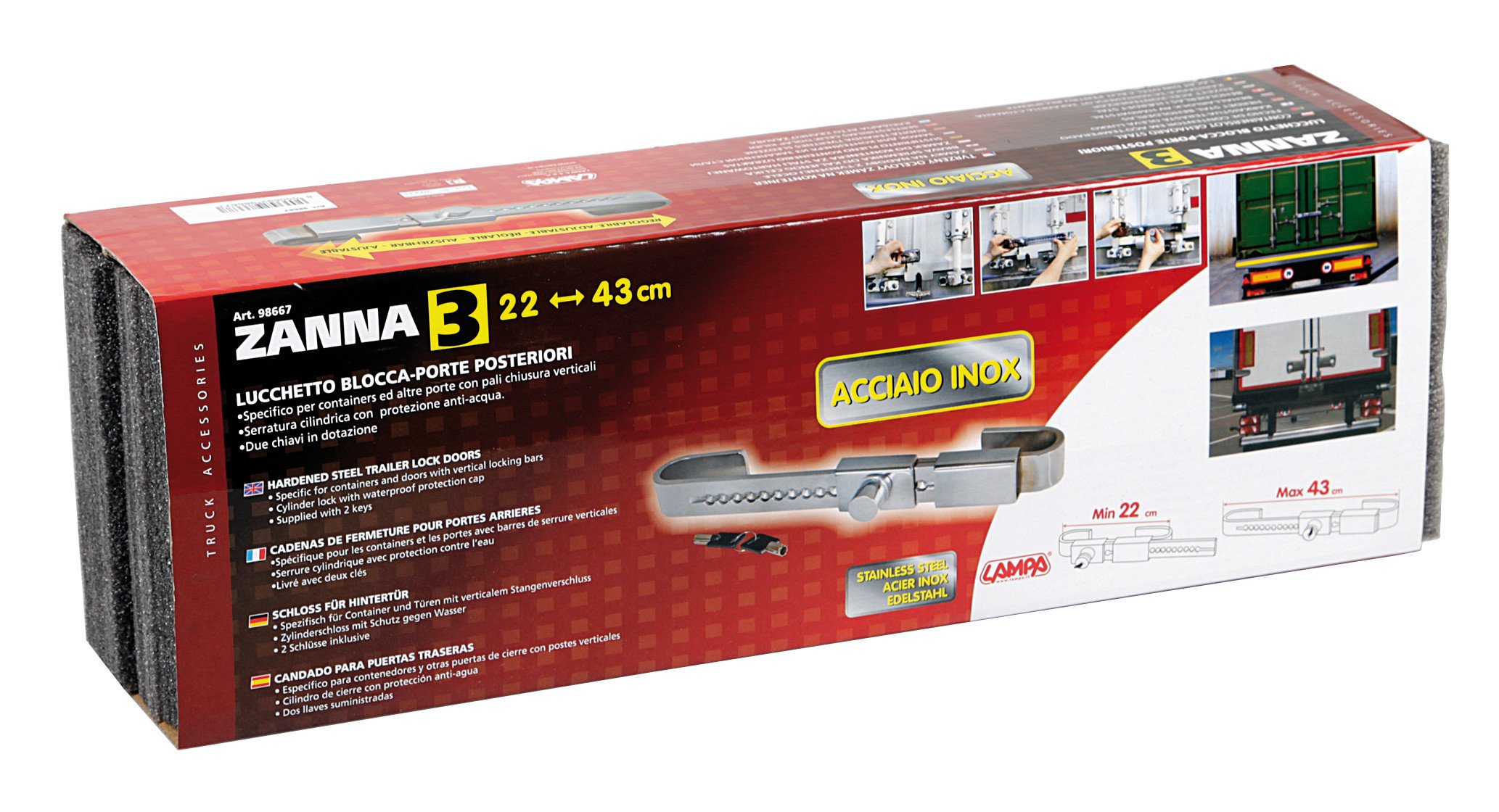 Lampa 98667. Zęby zderzaka 3 zaciski do drzwi tylnych wsporników siodełka