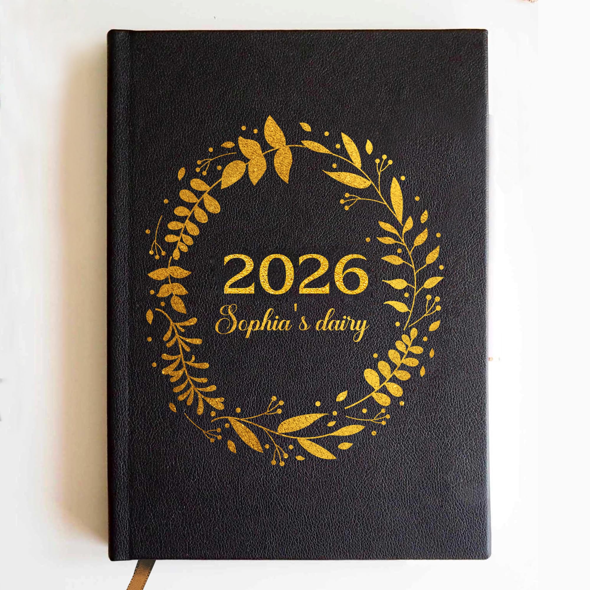 2026 Diary Personalised Daily Notebook 2026 A5 Page a Day Diary Planner Student Monthly Daily Planner Diaries Custom Gift for Christmas Home Office Teachers Friends (Design 1)