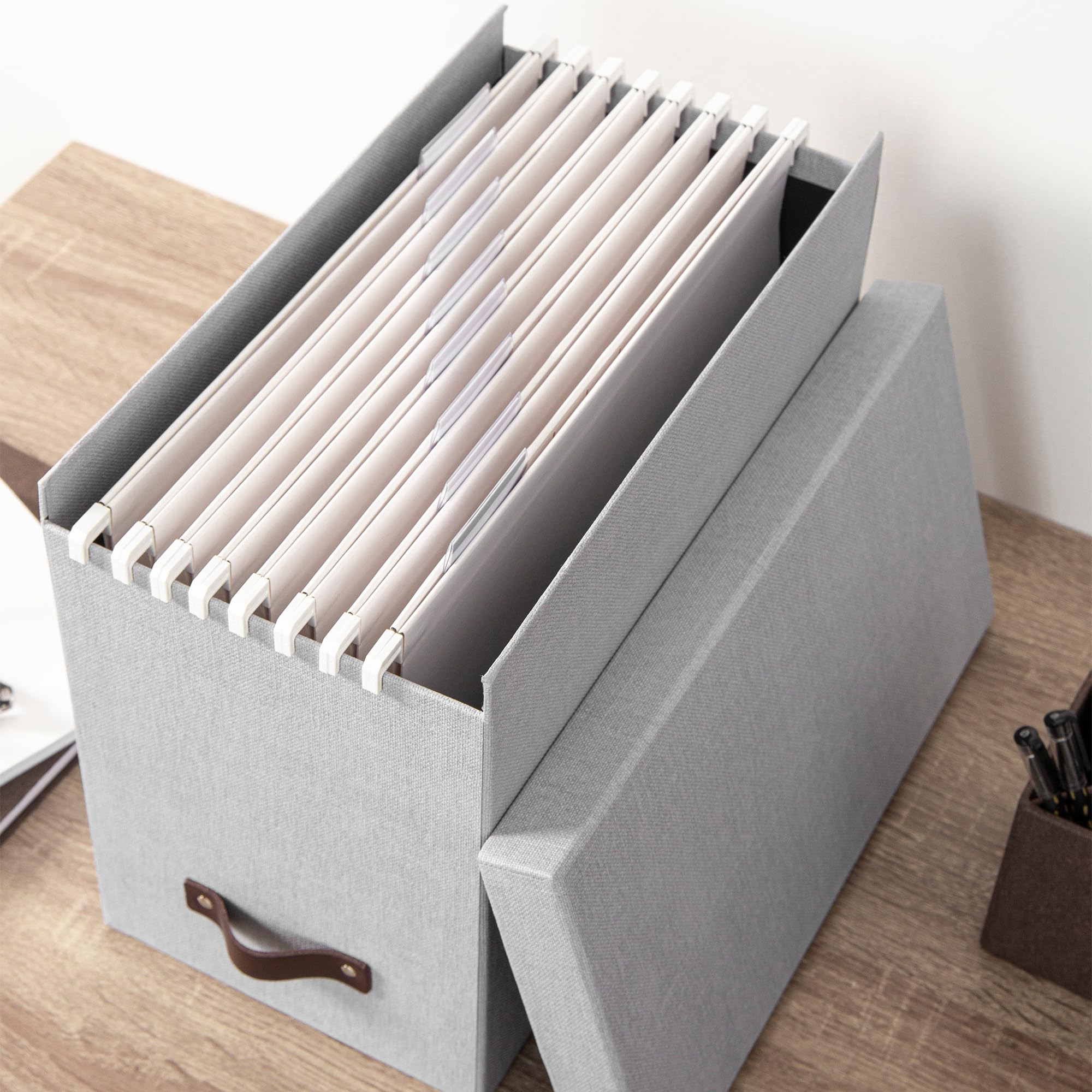Bigso Box of Sweden 944154144 Porte Dossier Panneau de Fibre Gris 35 x 18,5 x 27 cm