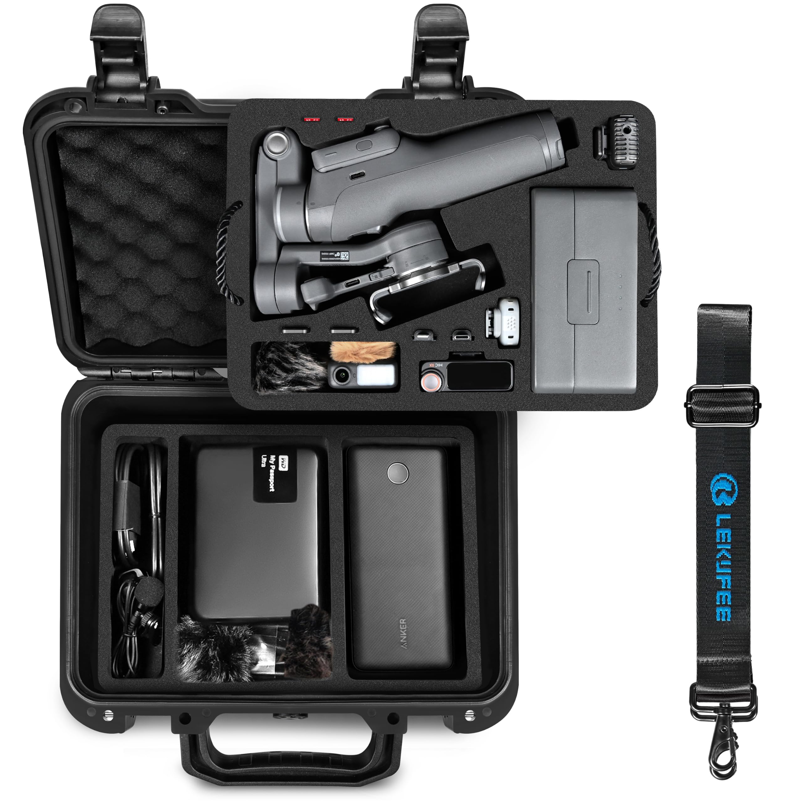 Lekufee Wodoodporna Walizka do DJI Osmo Mobile 8P Stabilizatora Gimbal