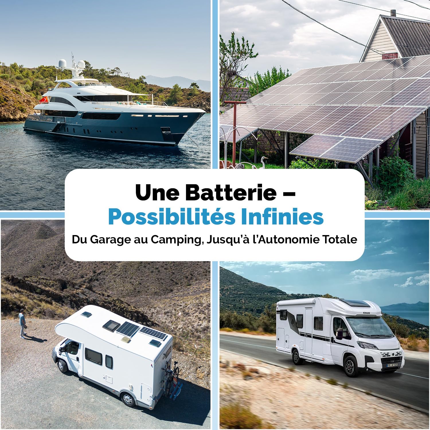 Batterie Gel Edition 120Ah Solaire, Camping-Car - Batterie 12V 120 Ah à Décharge Lente - Batterie Solaire Portable pour Panneau Solaire - Batterie.